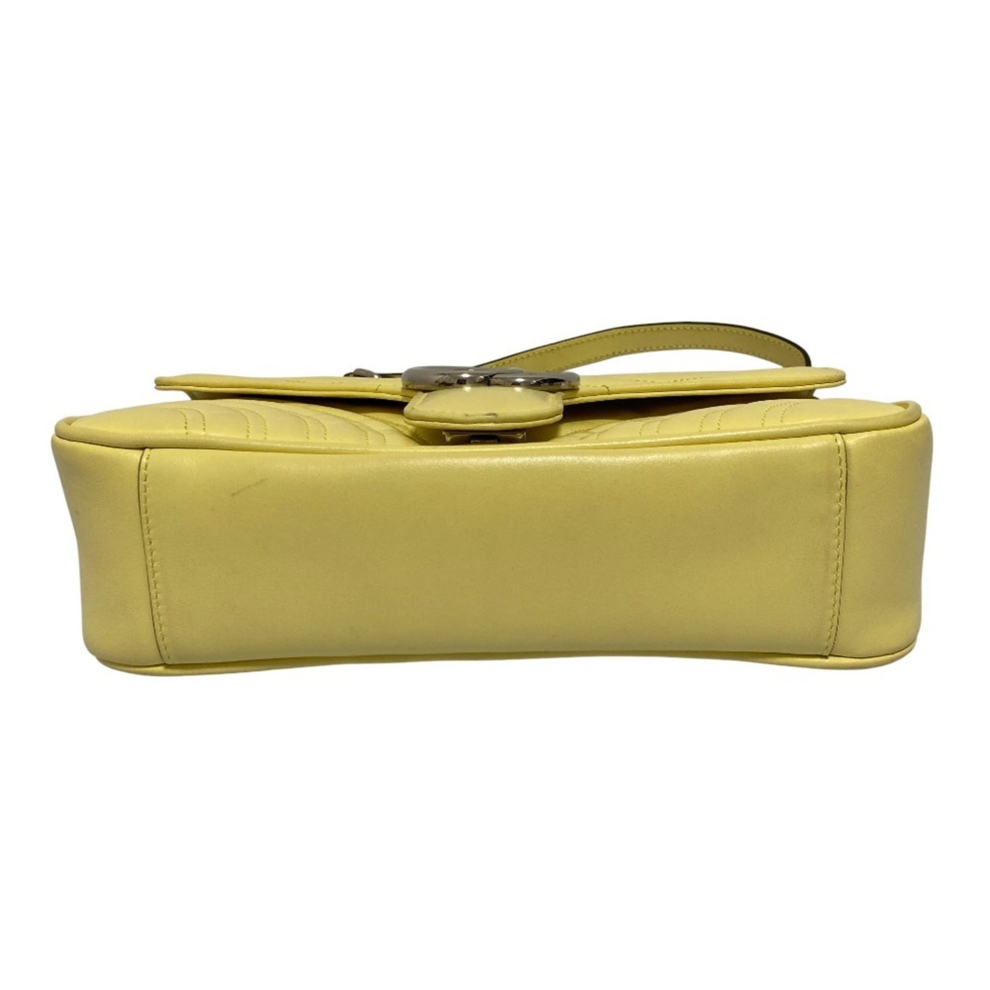 Gucci Yellow Quilting Leather Shoulder Bag