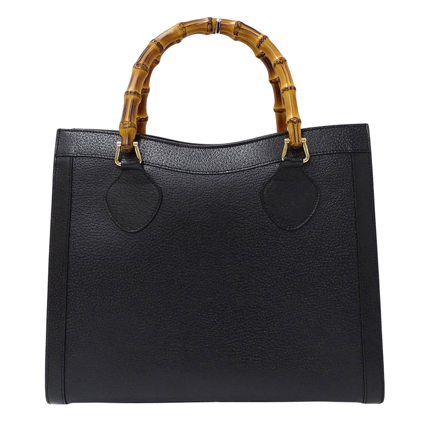 Gucci Black Leather Handbag Tote Bag