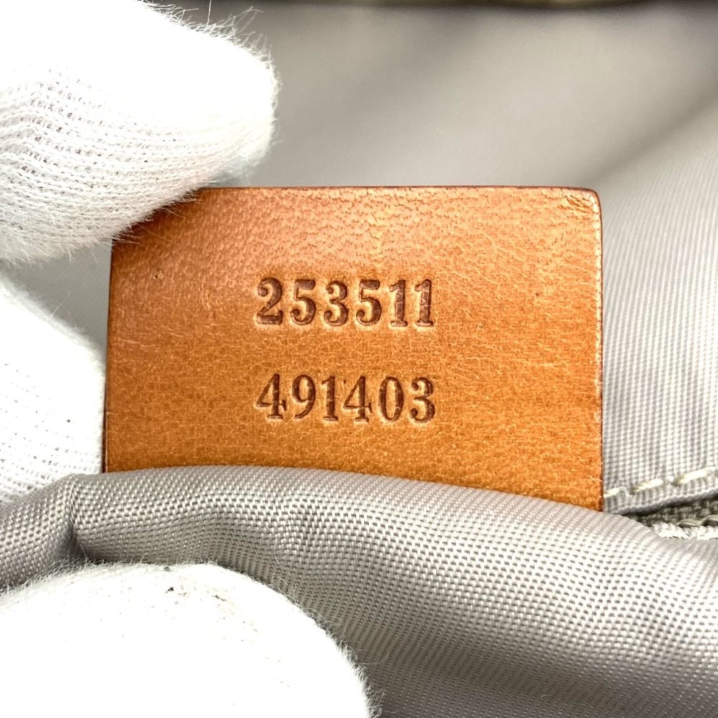Gucci Sherry Line Beige Polyester Leather Tote Bag