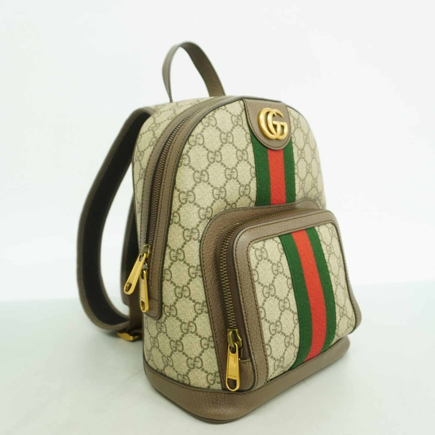 Gucci Brown Pvc Leather Backpack