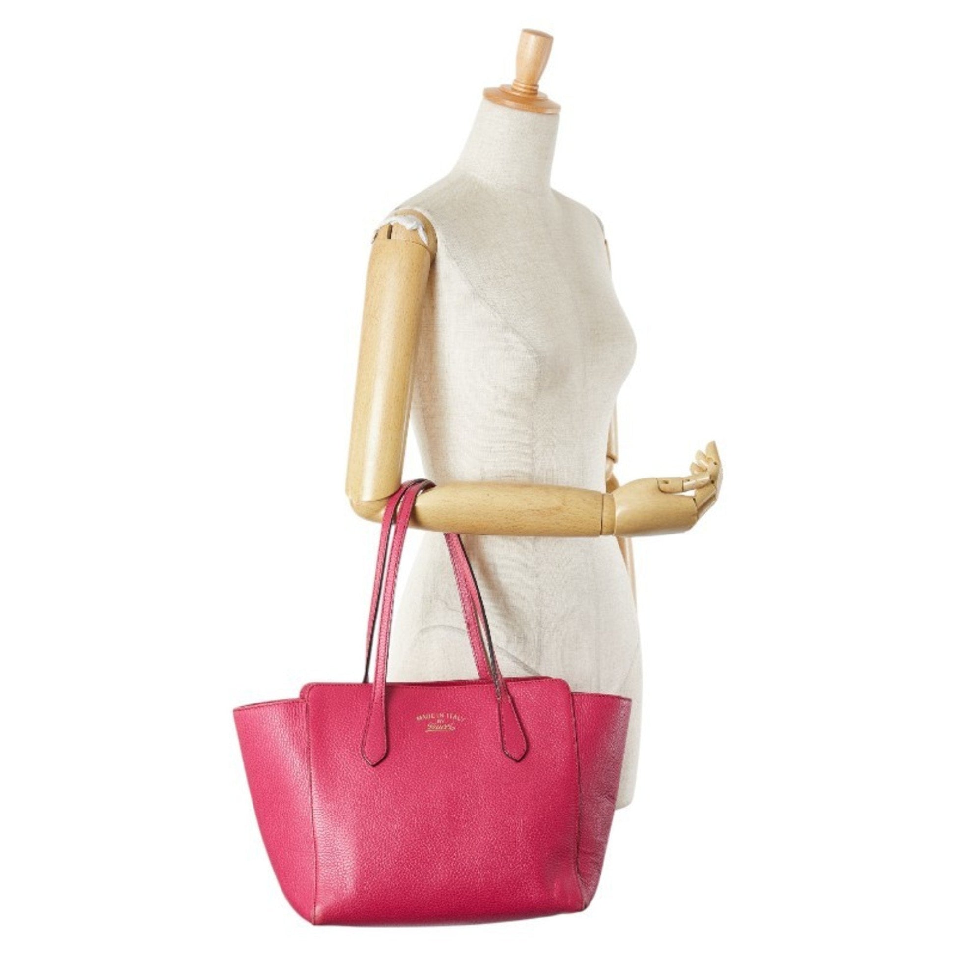 Gucci Pink Leather Tote Bag