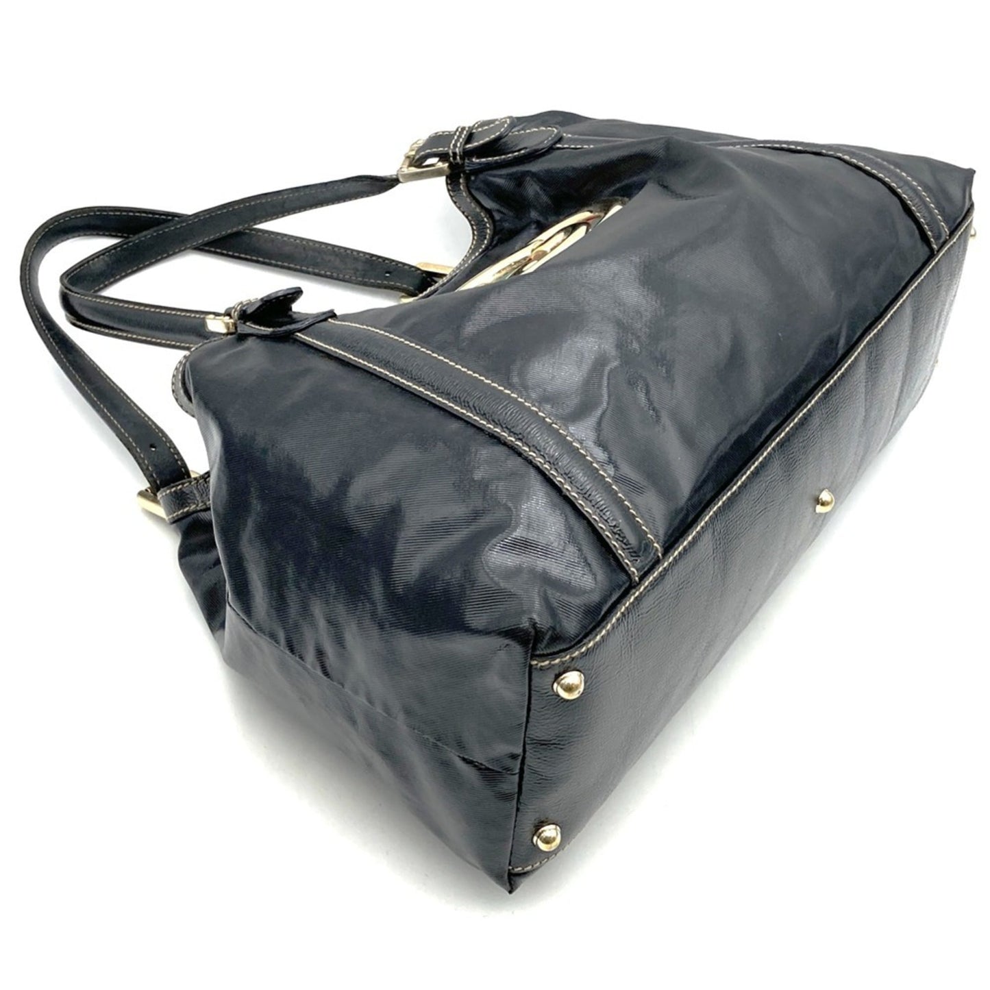 Gucci Black Leather Tote Bag