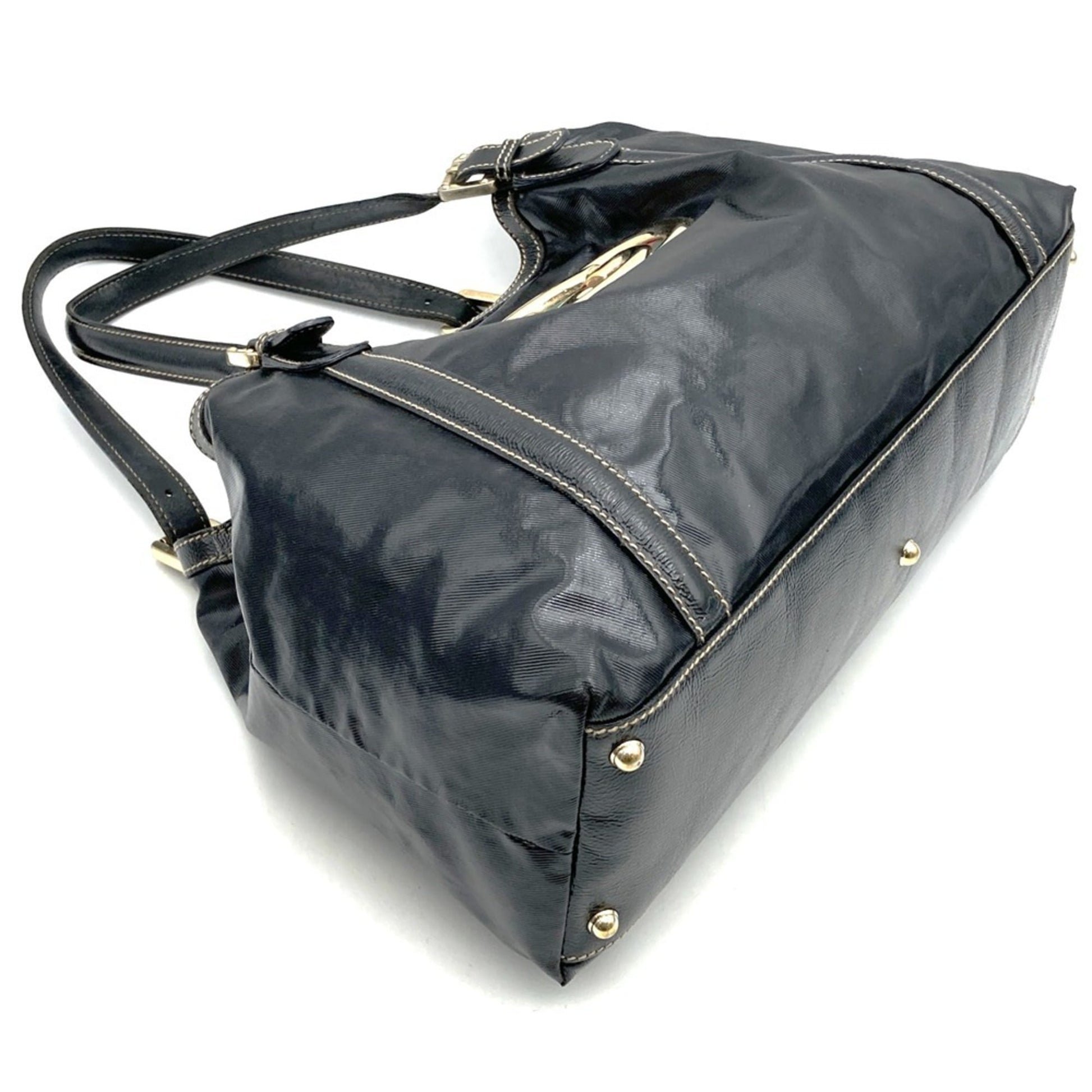 Gucci Black Leather Tote Bag