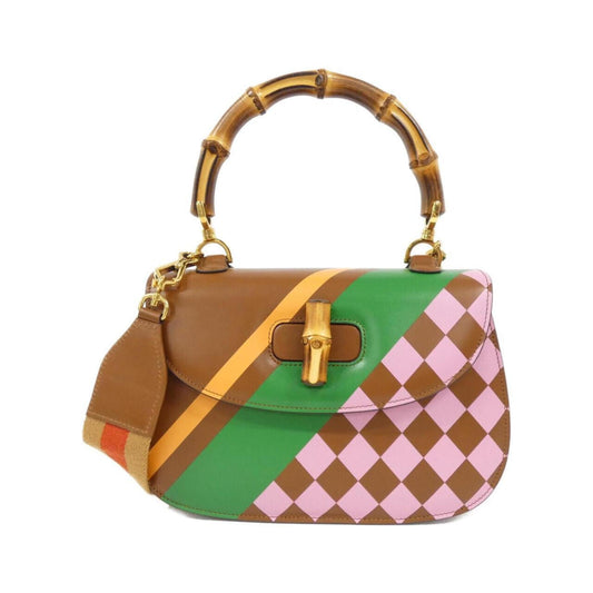 Gucci Brown Multi-Color Leather Handbag
