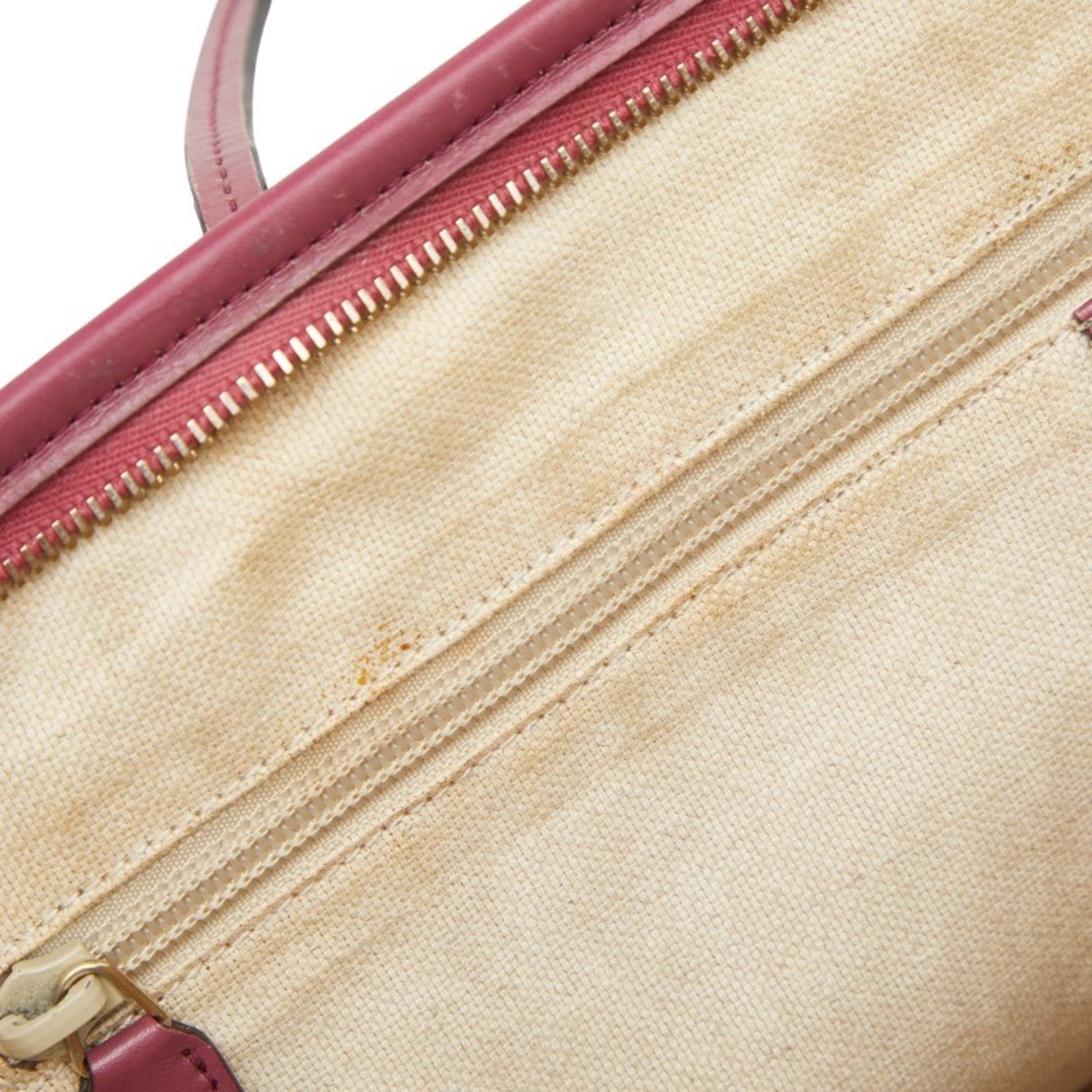 Gucci Green Canvas Leather Shoulder Bag Tote Bag