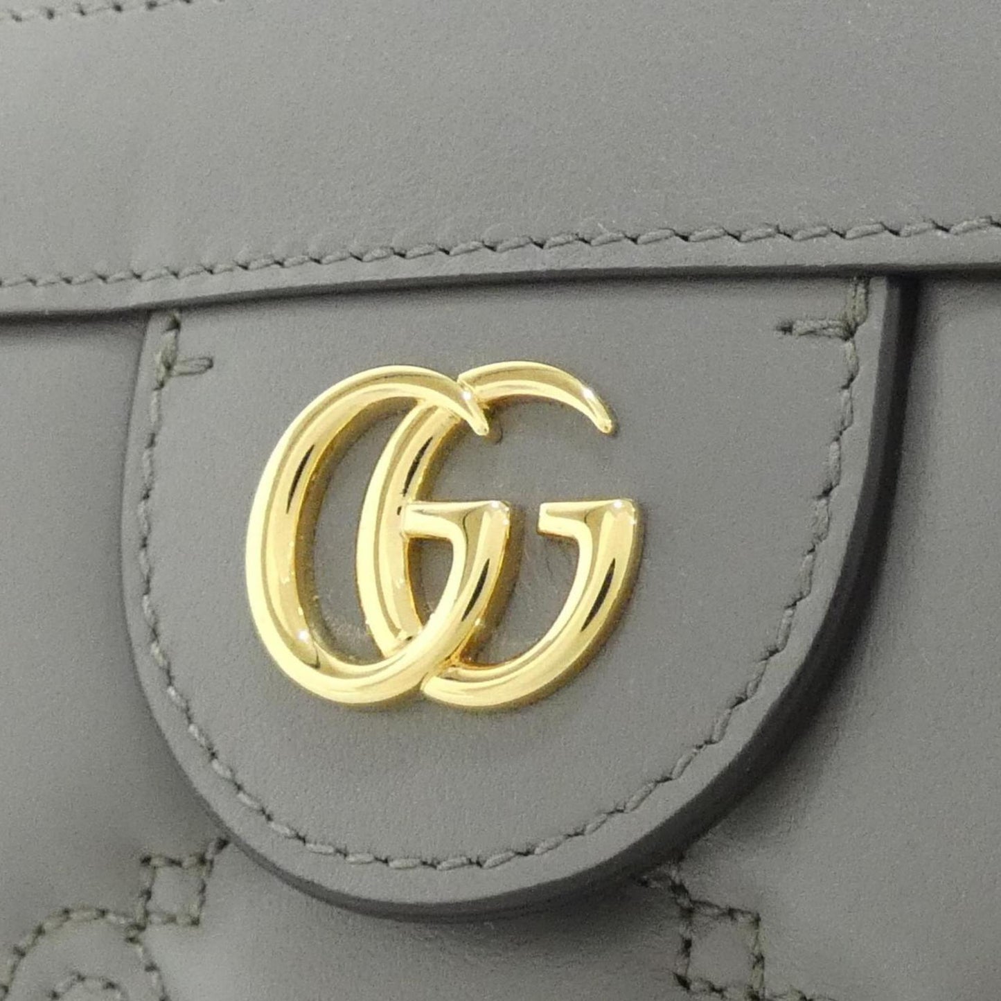 Gucci Gray Leather Shoulder Bag