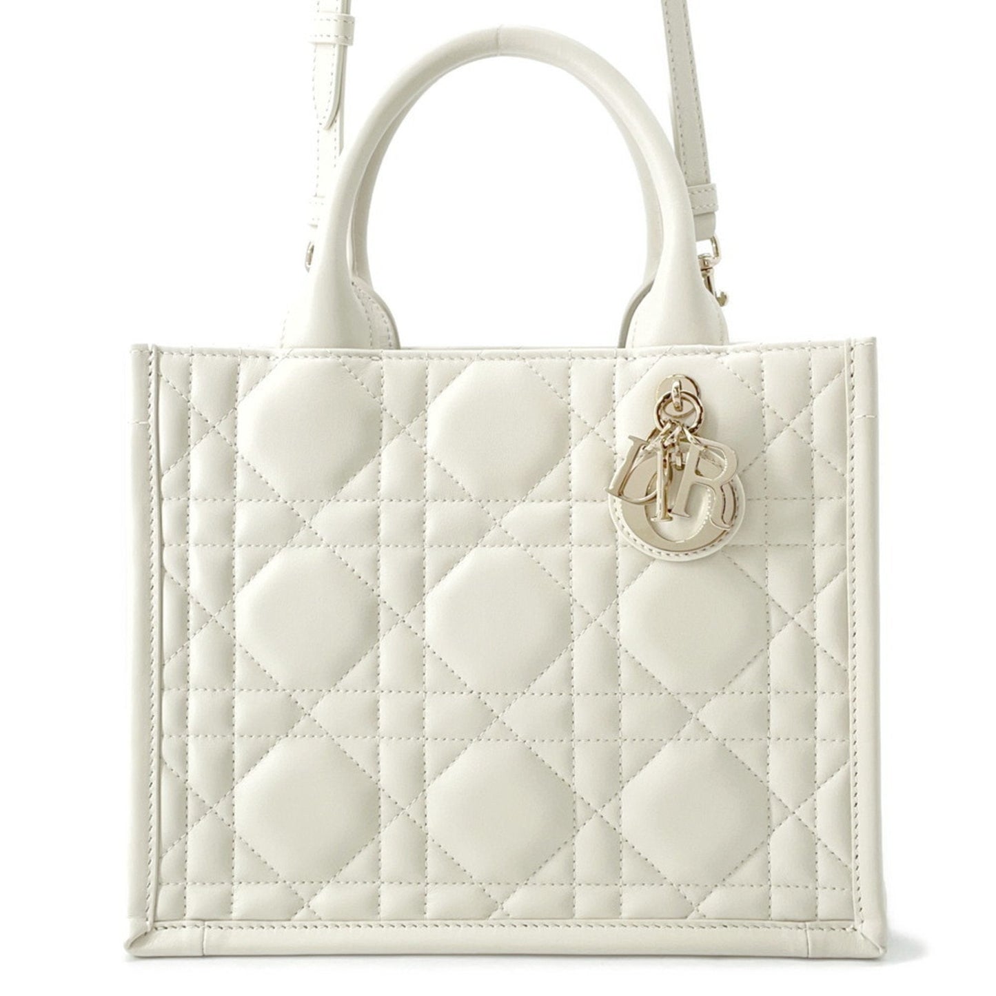 Dior Handbag Christian 2 Leather White