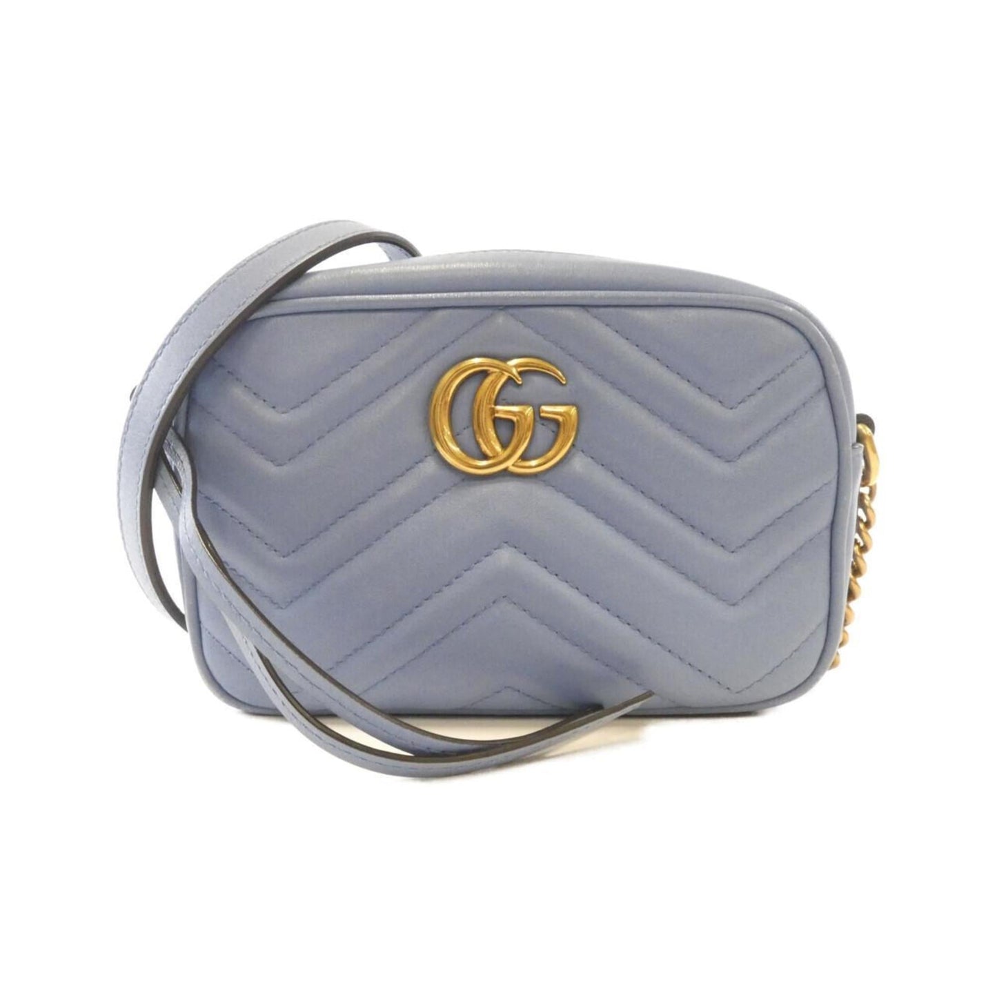 Gucci Light Blue Leather Shoulder Bag