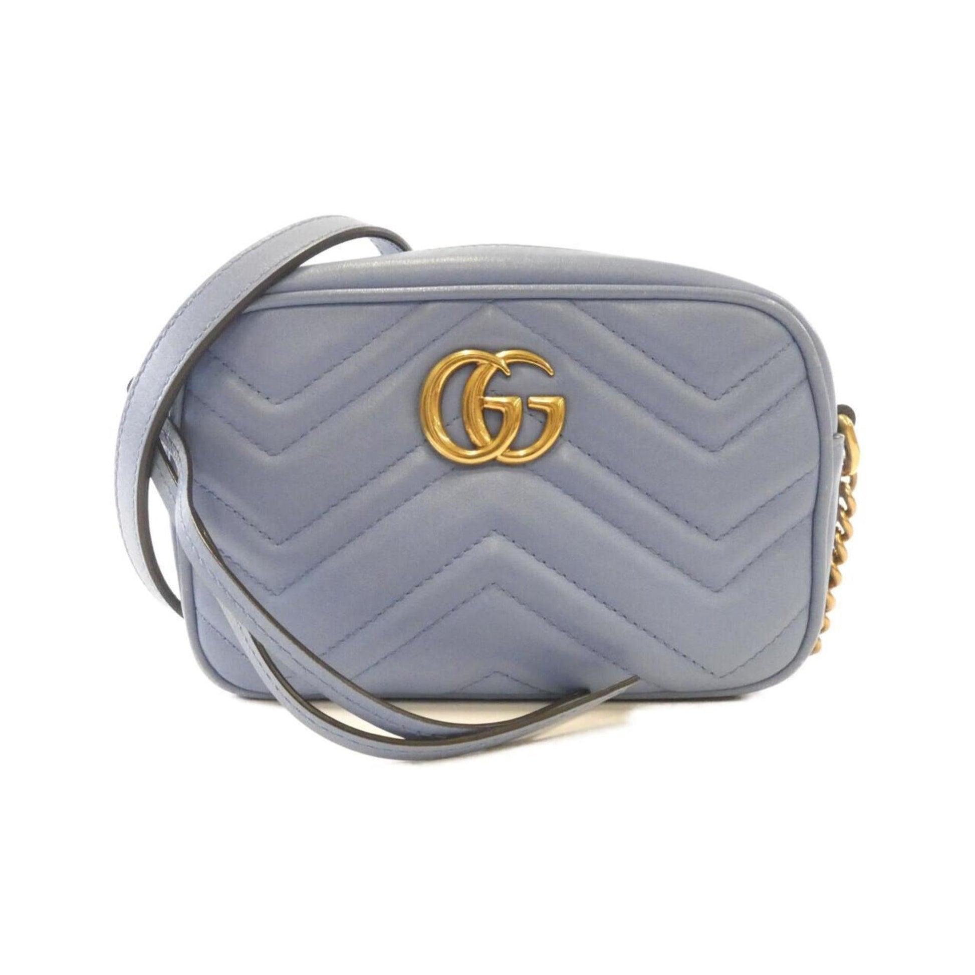 Gucci Light Blue Leather Shoulder Bag