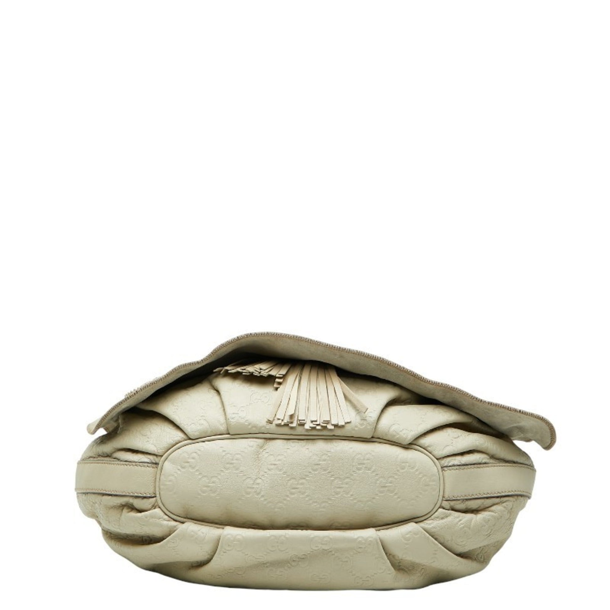 Gucci Ivory White Leather Shoulder Bag