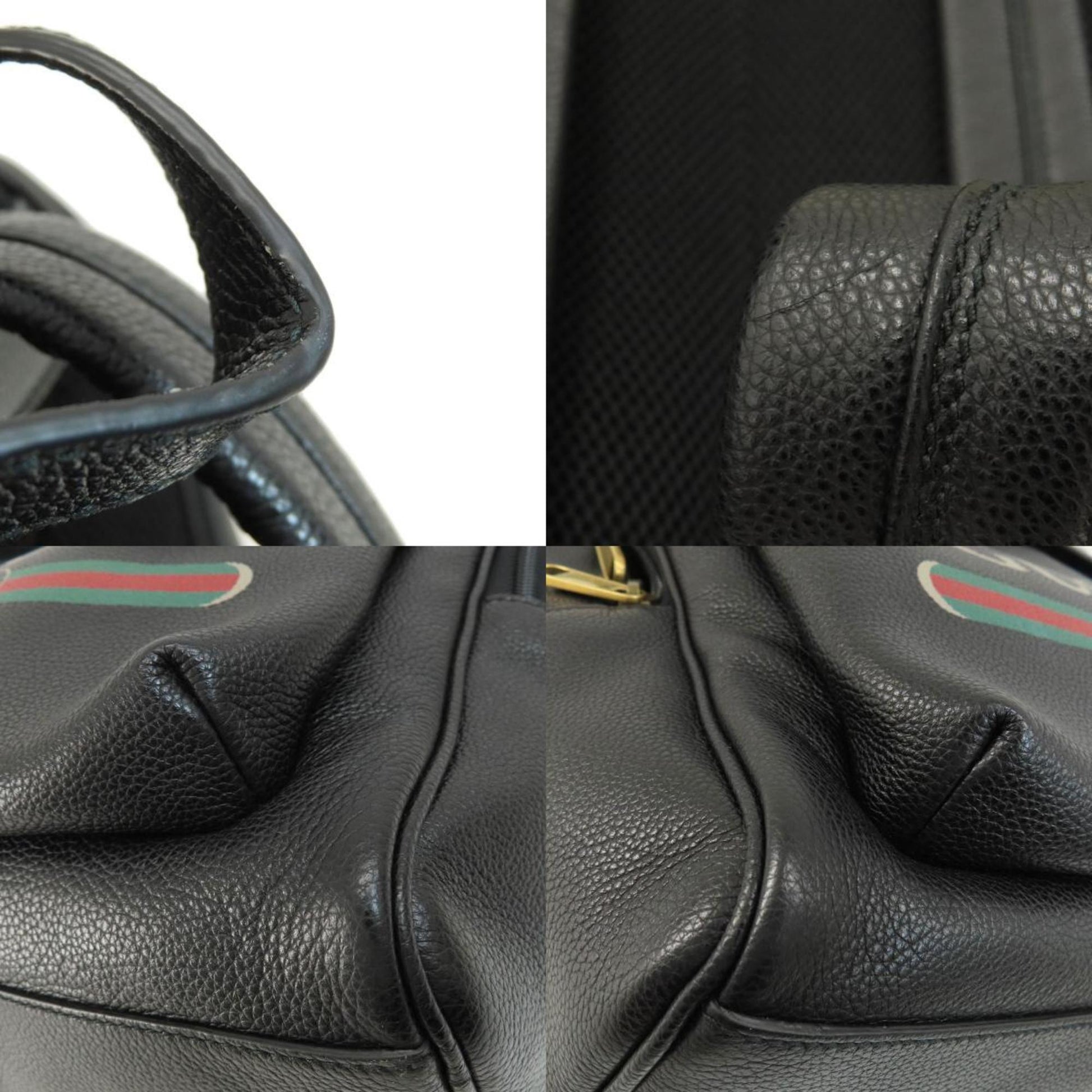 Gucci Black Leather Backpack