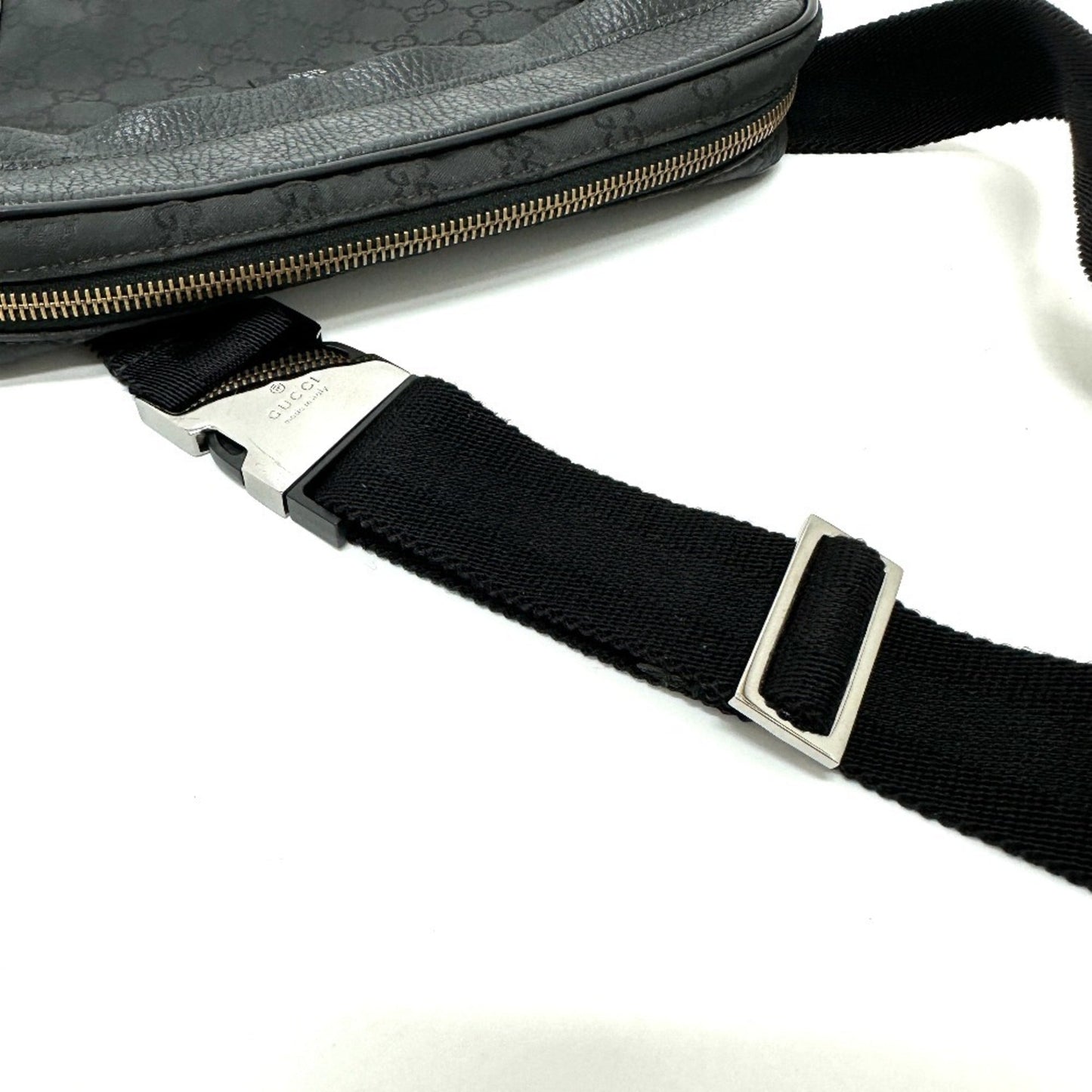 Gucci Black Nylon Leather Sling Bag