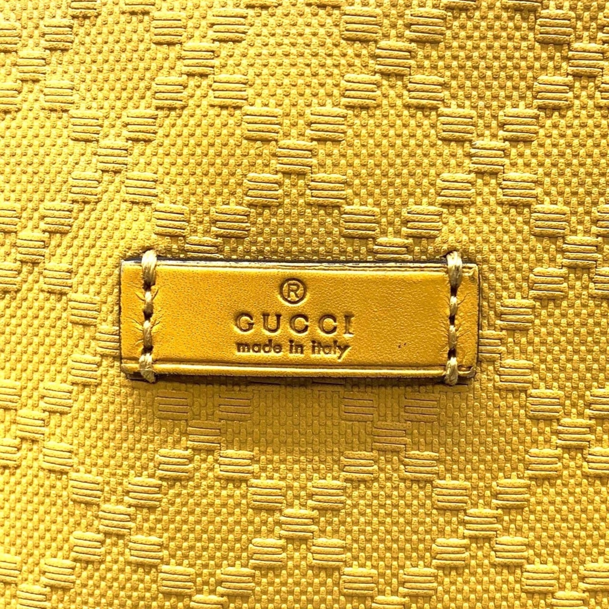 Gucci Diamante Yellow Leather Shoulder Bag Tote Bag