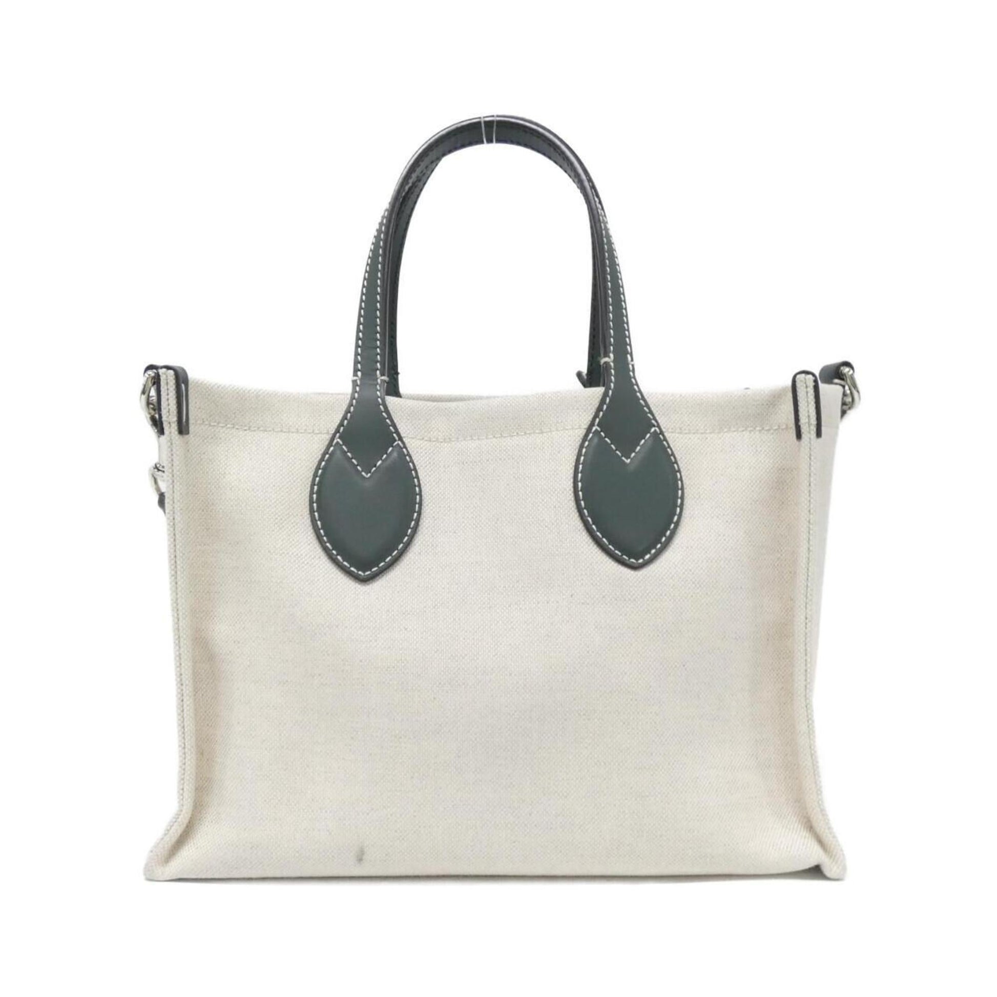 Gucci Beige Canvas Leather Handbag