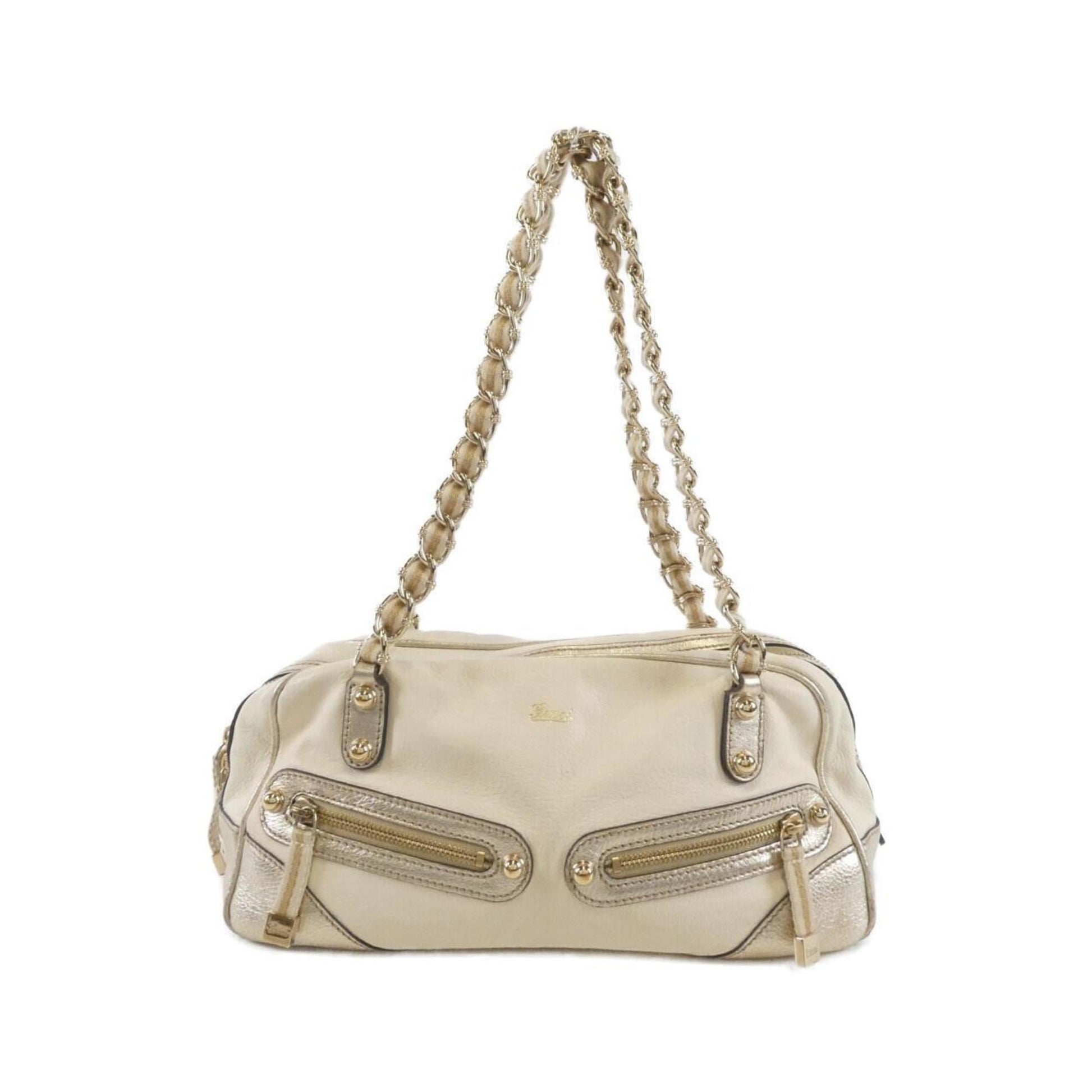 Gucci Ivory Leather Shoulder Bag