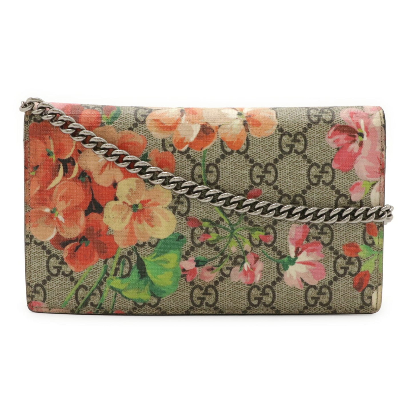 Gucci Beige Blue Multi-Color Pink Gg Supreme Pvc Leather Clutch Bag Shoulder Bag