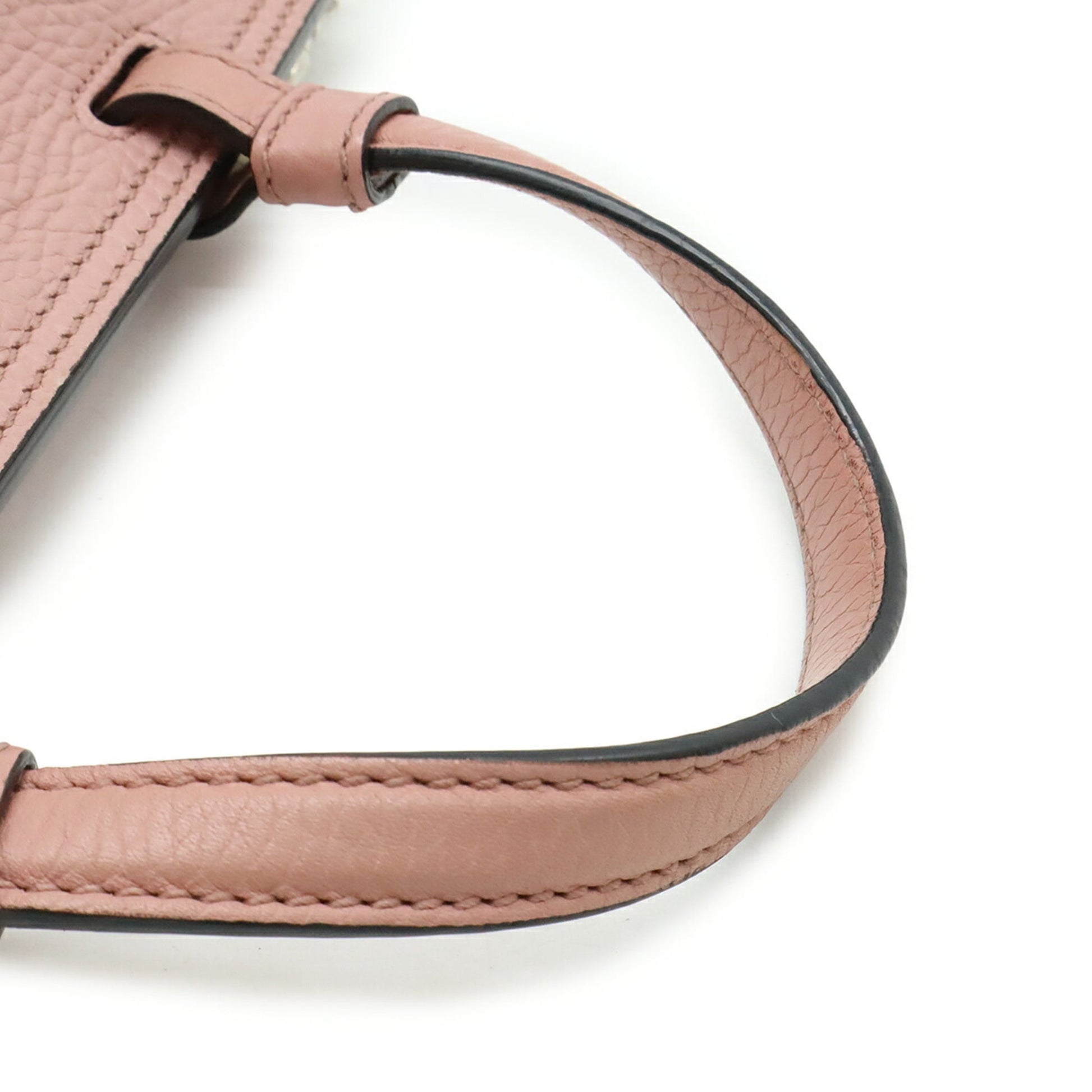Gucci Pink Bamboo Leather Handbag Shoulder Bag