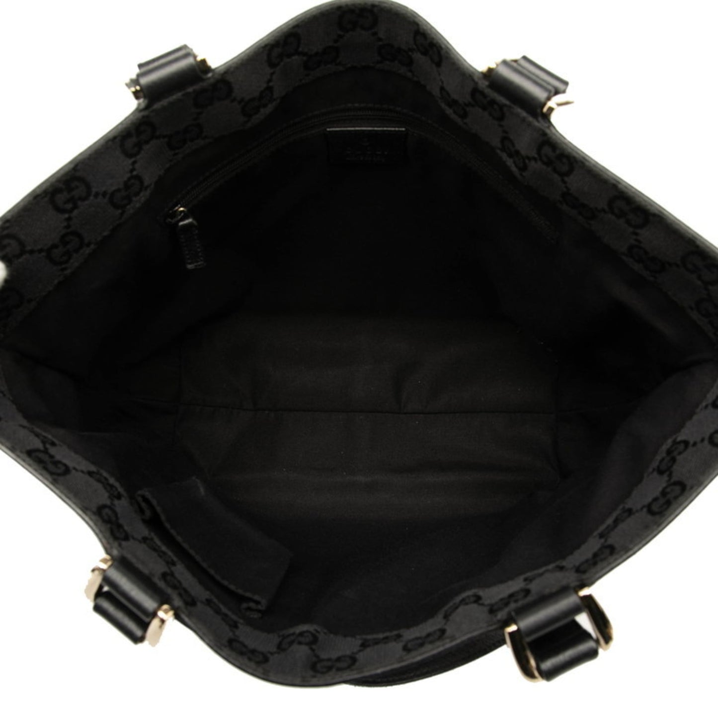 Gucci Black Leather Handbag Tote Bag