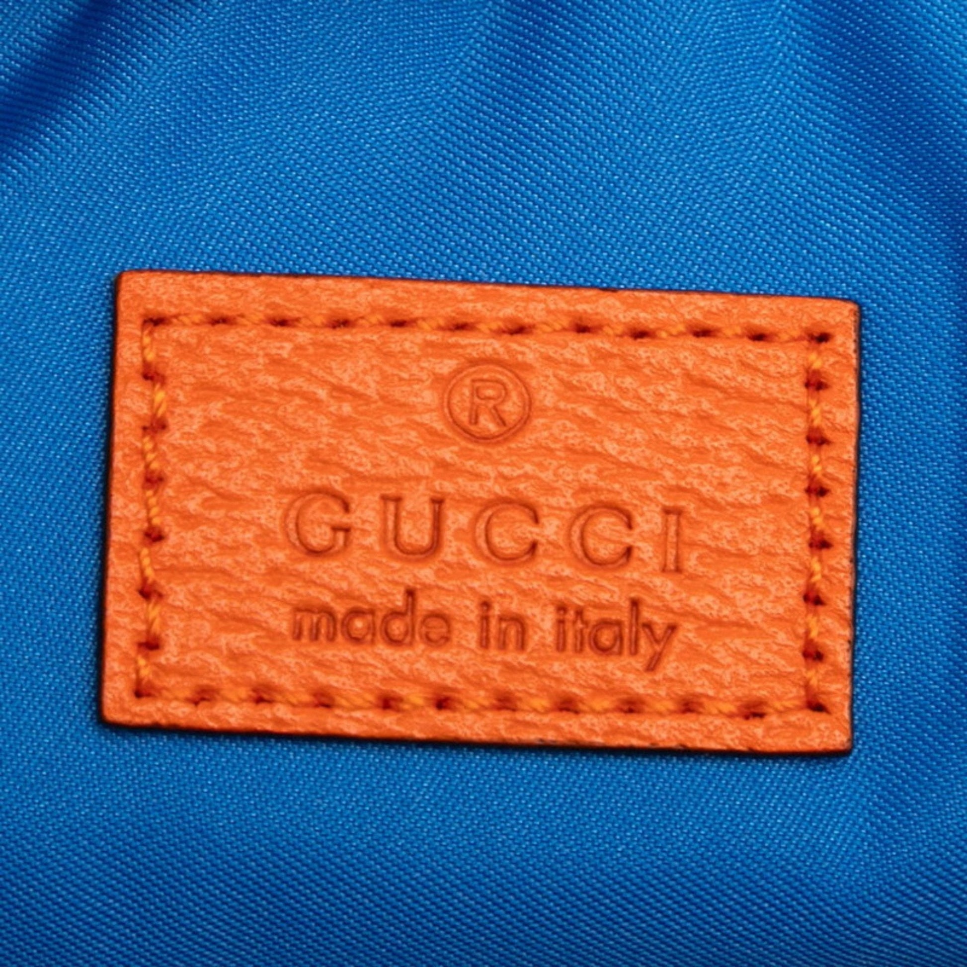 Gucci Blue Orange Purple Nylon Rubber Sling Bag