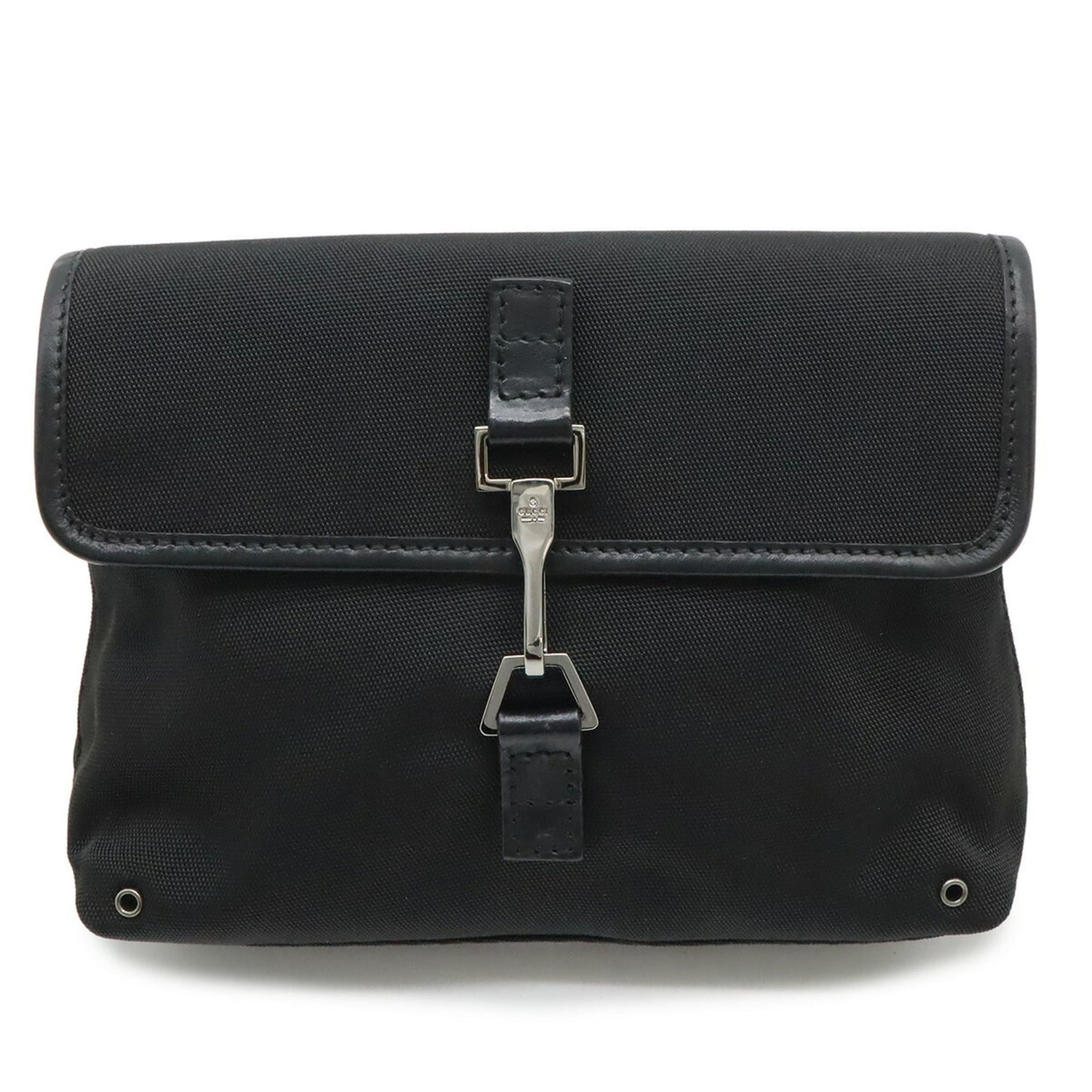 Gucci Black Nylon Canvas Leather Fanny Pack