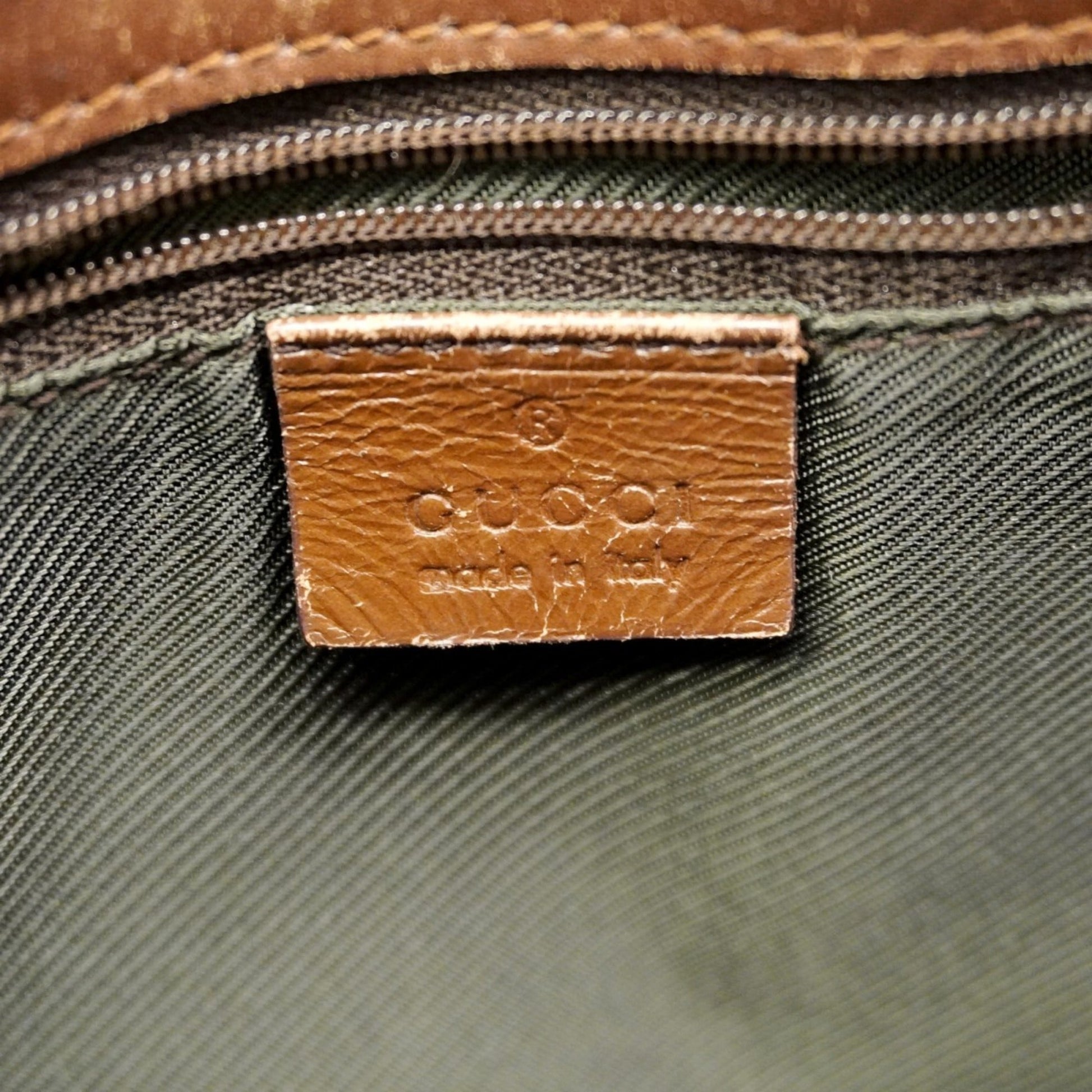 Gucci Beige Brown Canvas Tote Bag