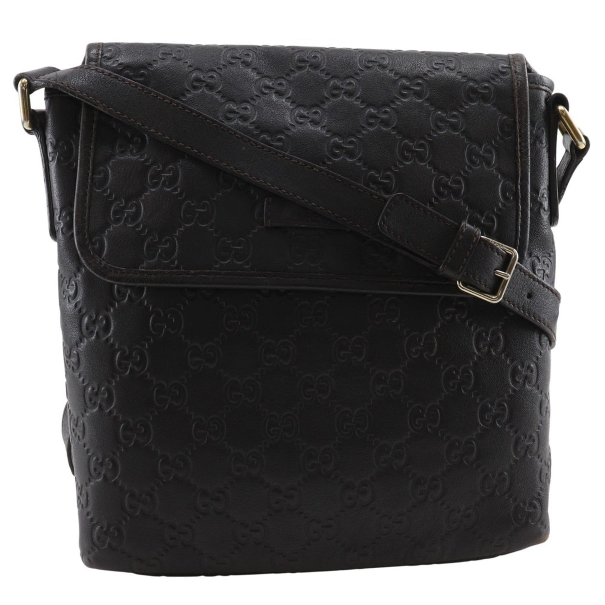 Gucci Brown Leather Shoulder Bag