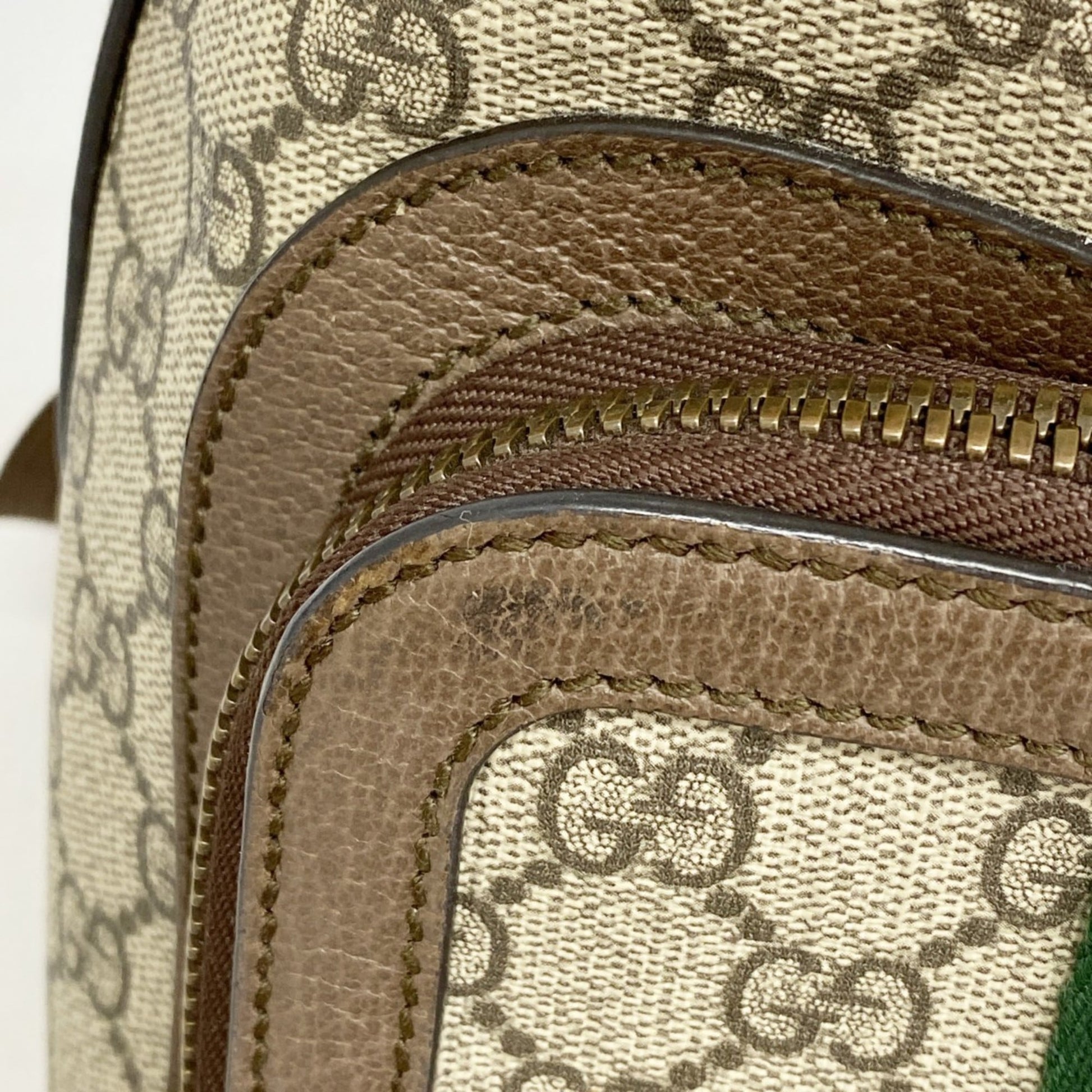 Gucci Brown Pvc Leather Backpack