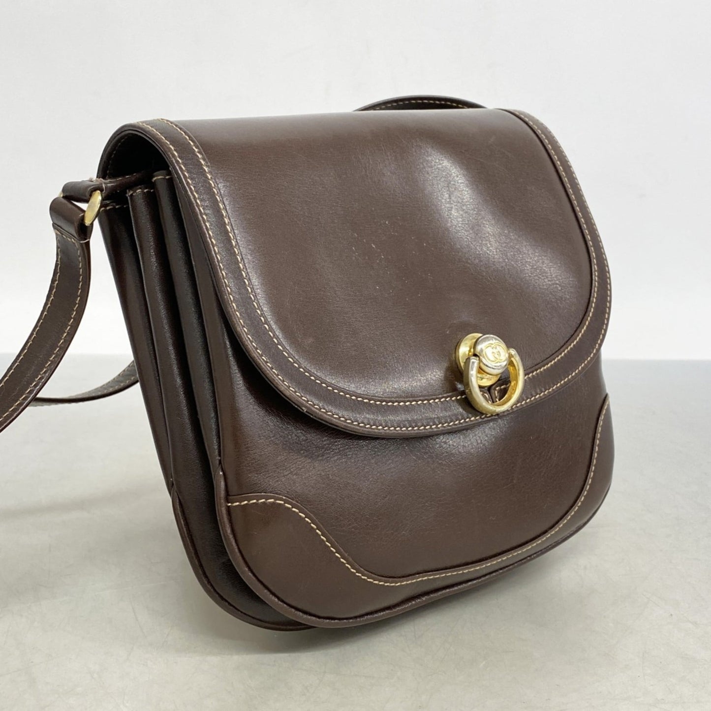 Gucci Brown Leather Shoulder Bag