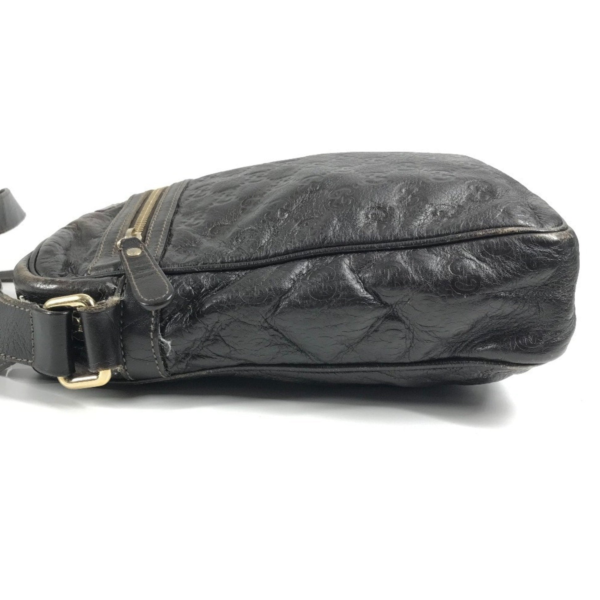 Gucci Brown Leather Pochette Shoulder Bag
