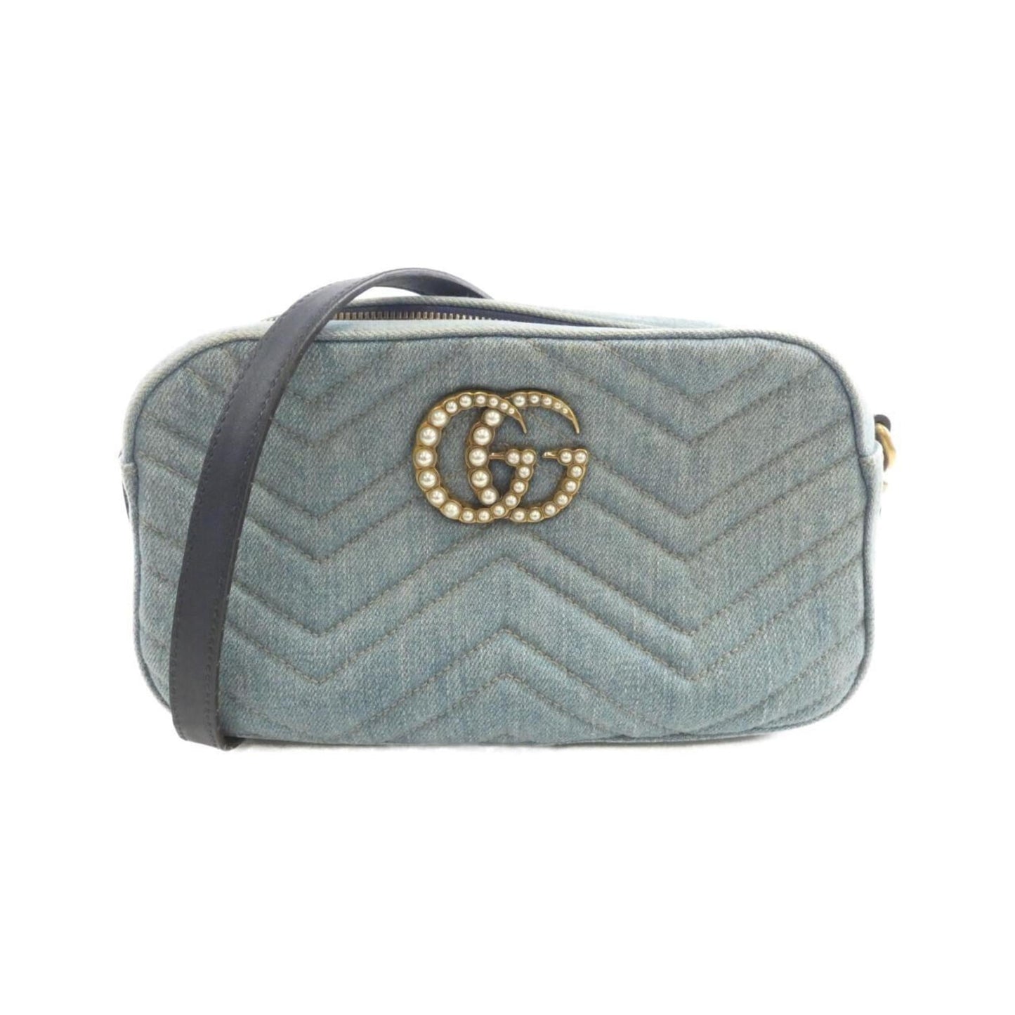 Gucci Blue Denim Shoulder Bag