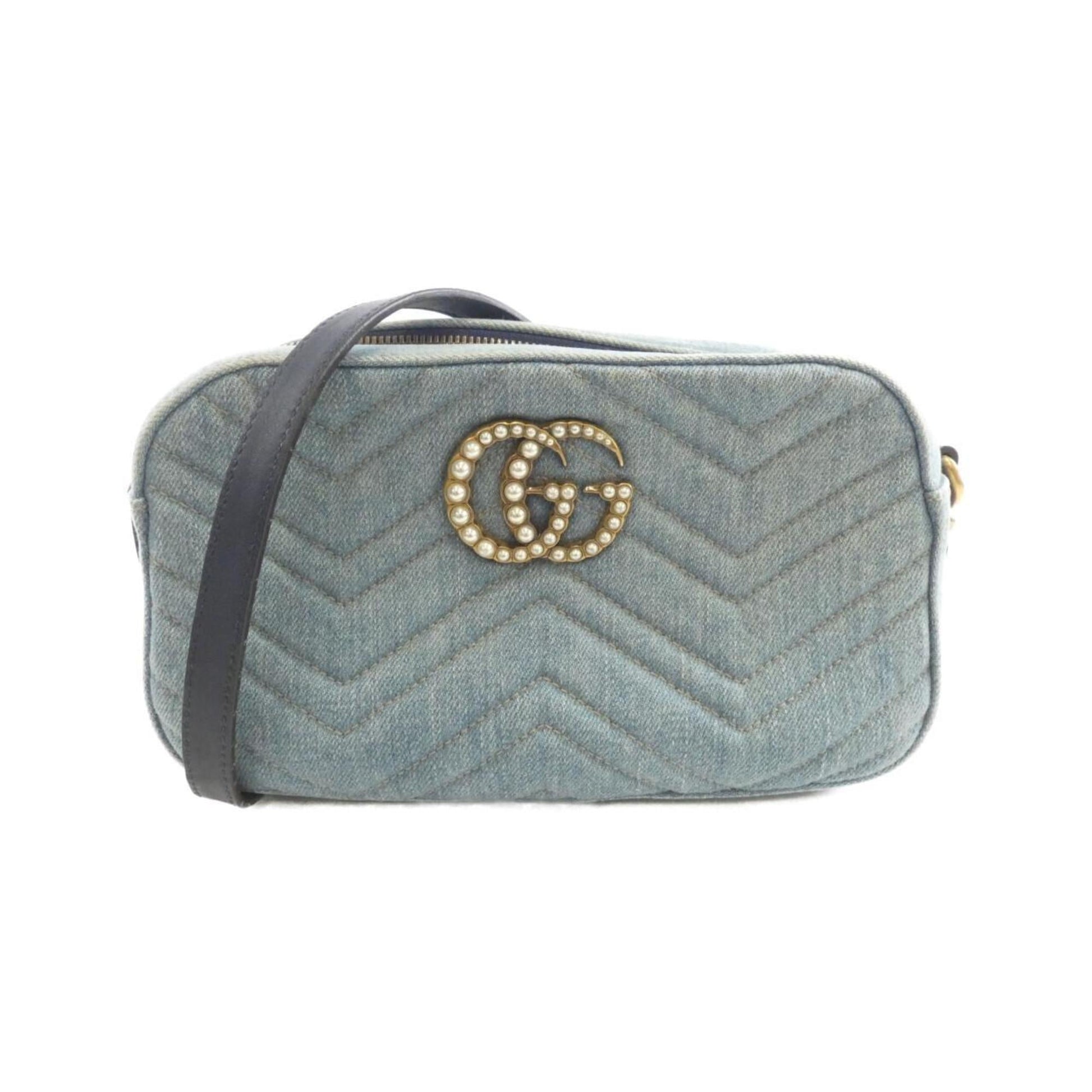 Gucci Blue Denim Shoulder Bag