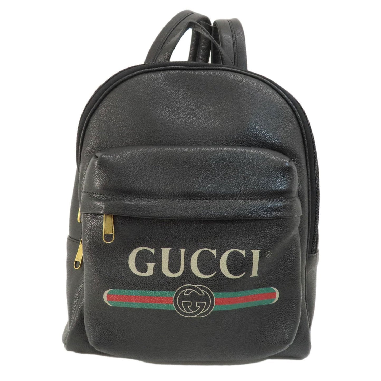 Gucci Black Leather Backpack