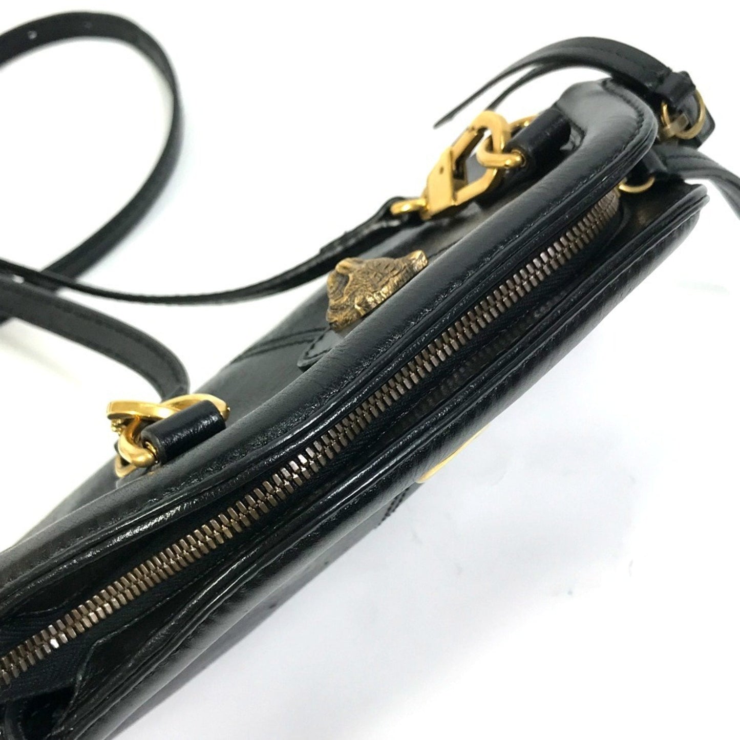 Gucci Black Leather Clutch Bag Shoulder Bag
