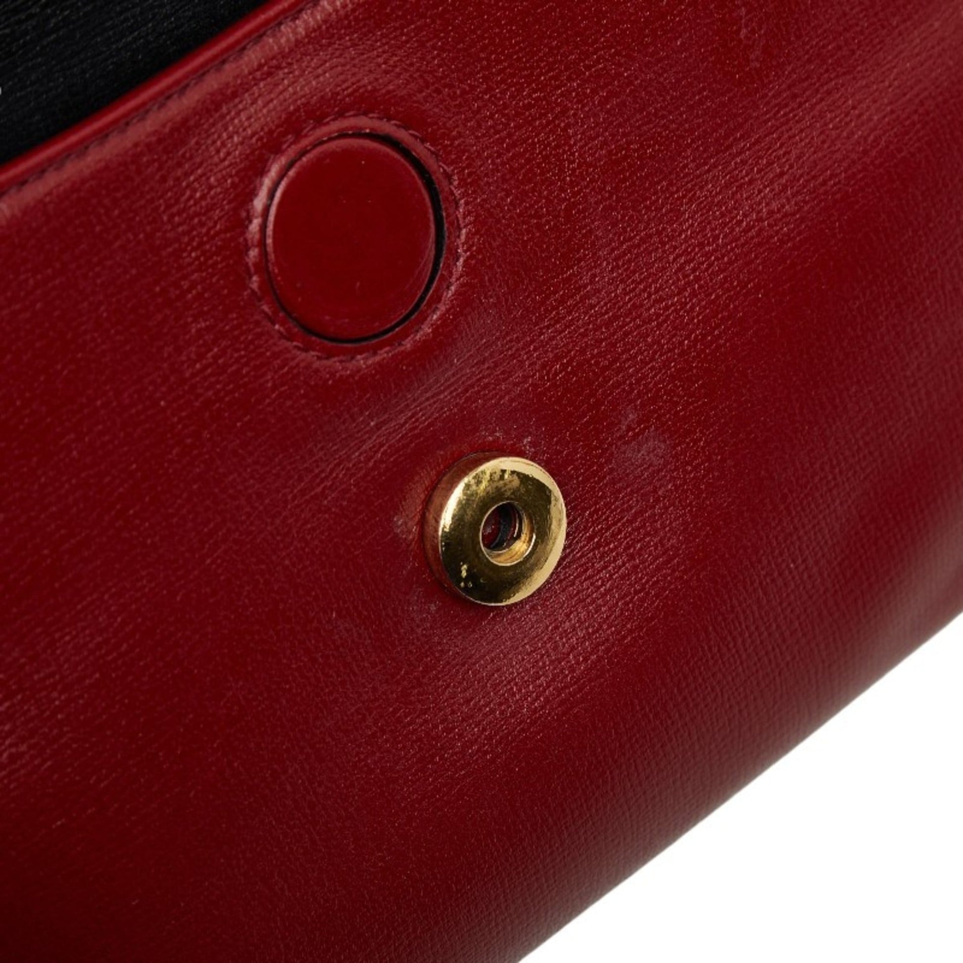 Gucci Black Red Color Leather Shoulder Bag
