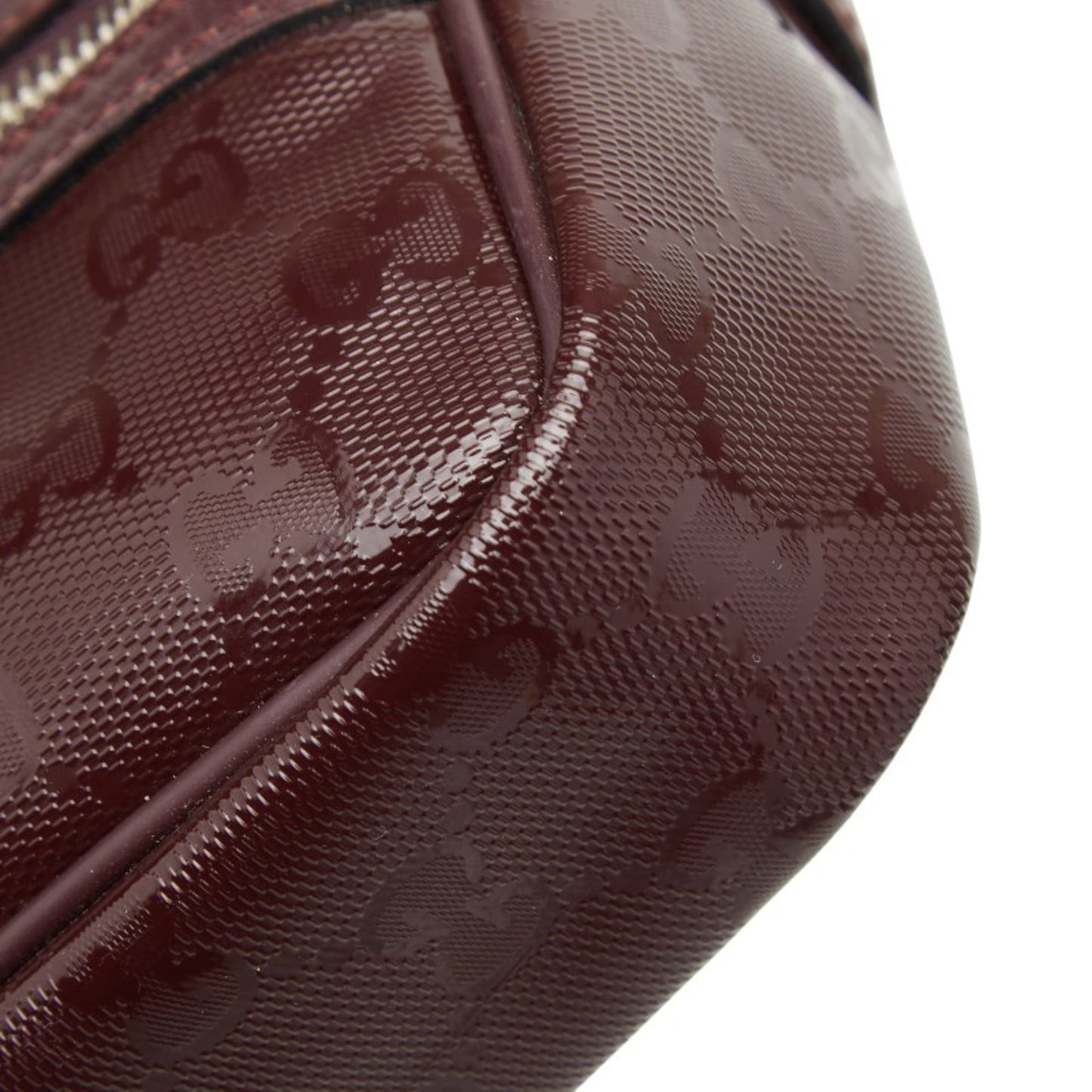 Gucci Purple Gg Imprimé Leather Shoulder Bag