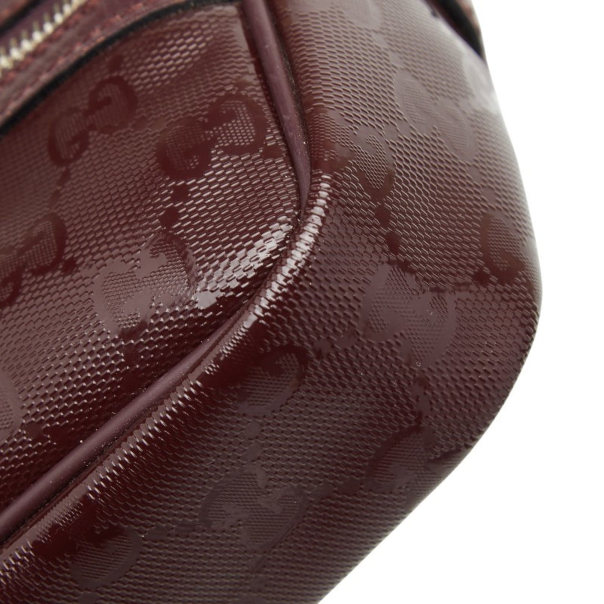 Gucci Purple Gg Imprimé Leather Shoulder Bag