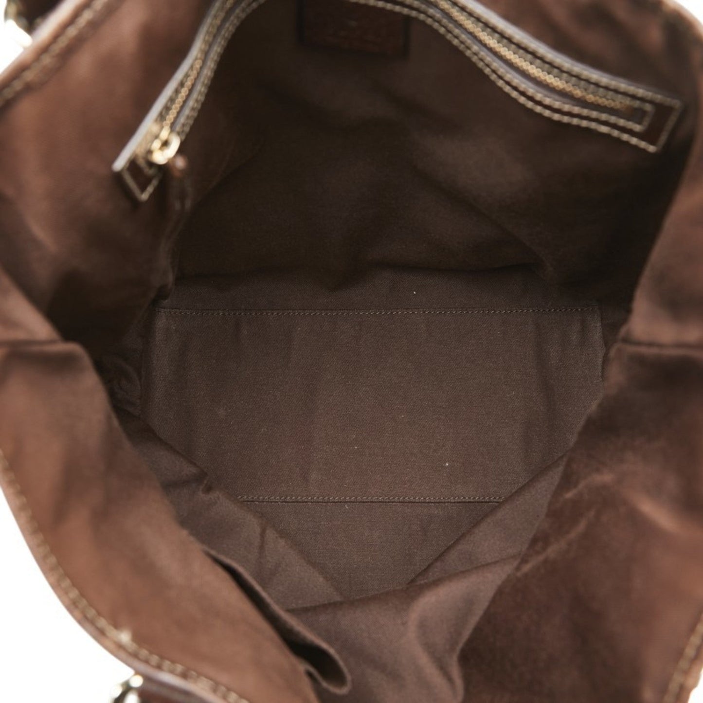 Gucci Gg Canvas Beige Brown Gg Canvas Leather Shoulder Bag Tote Bag