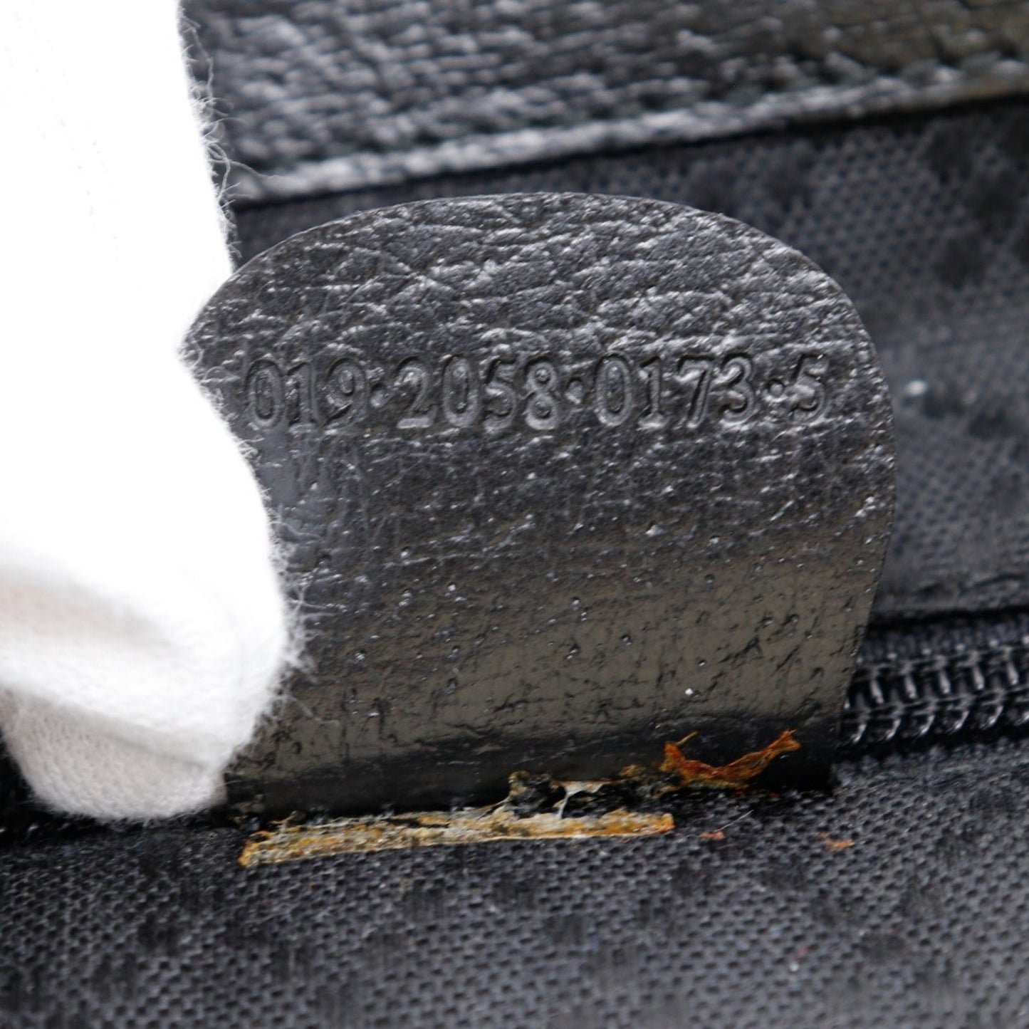 Gucci Black Nylon Canvas Leather Backpack