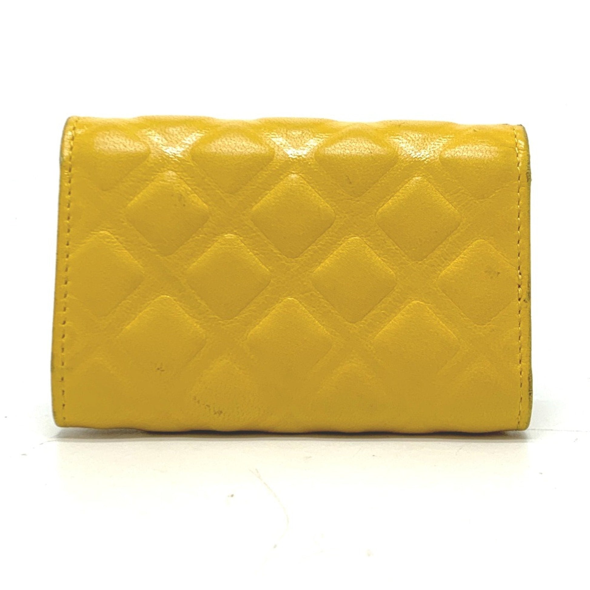 Chanel CC Mark 4 stations with key ring Key Case yellow