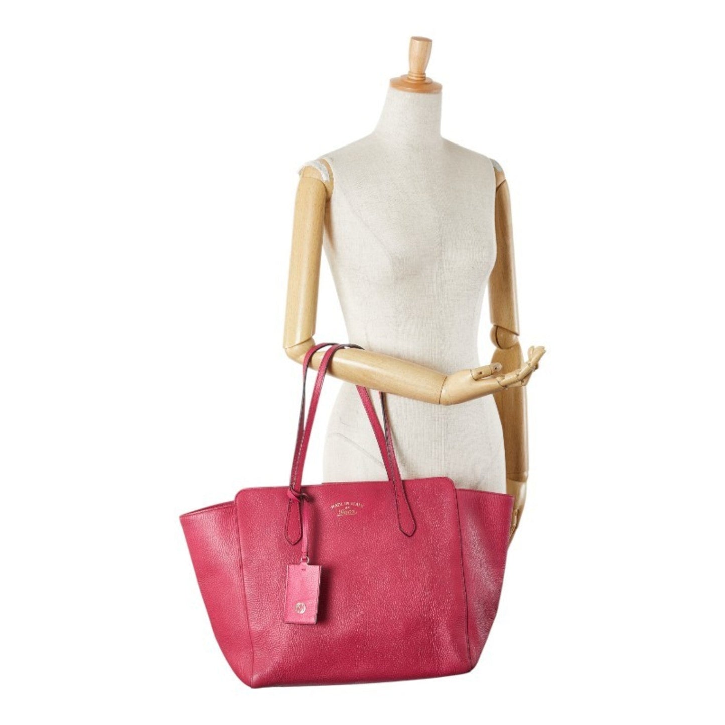 Gucci Pink Leather Shoulder Bag Tote Bag