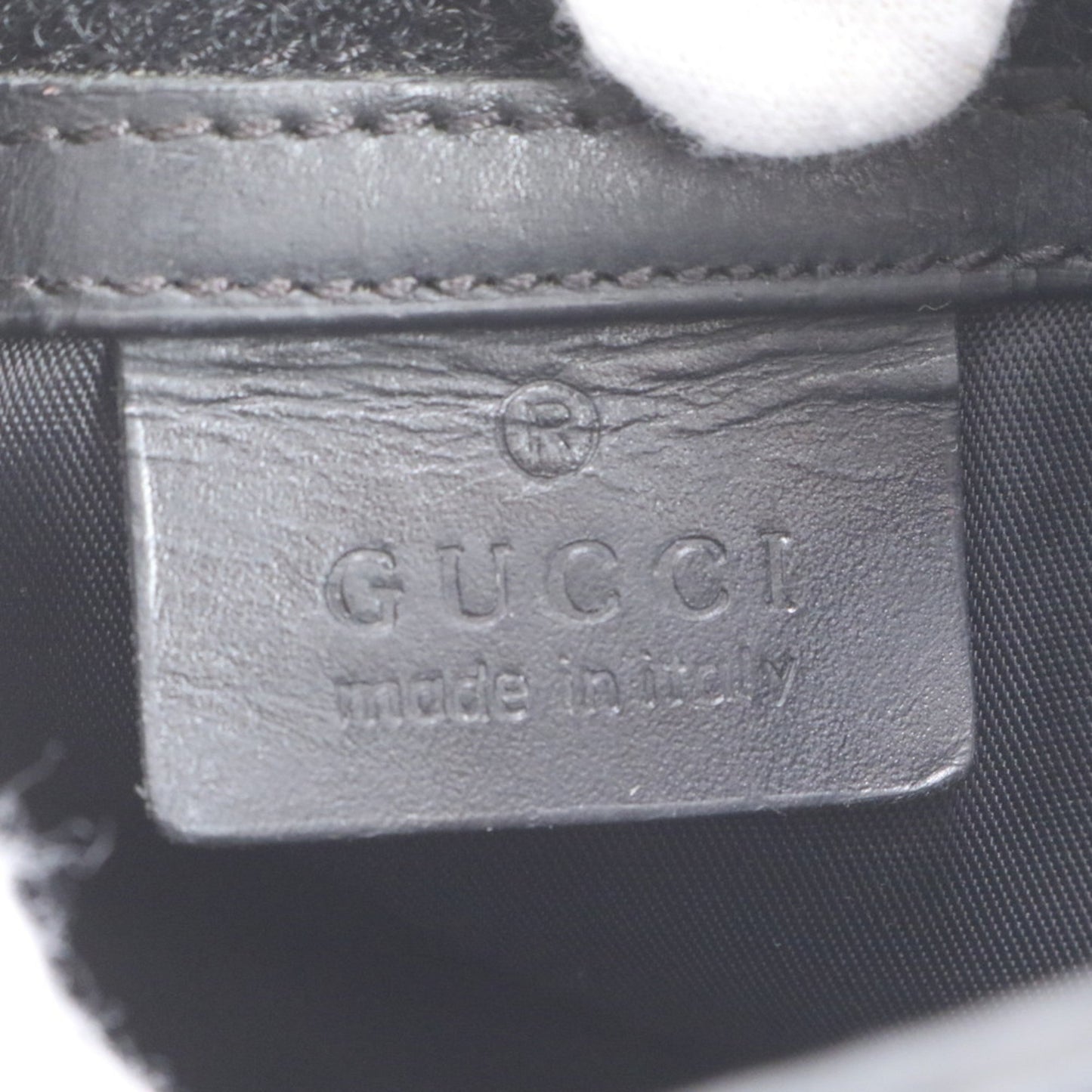 Gucci Black Purple Leather Canvas Shoulder Bag