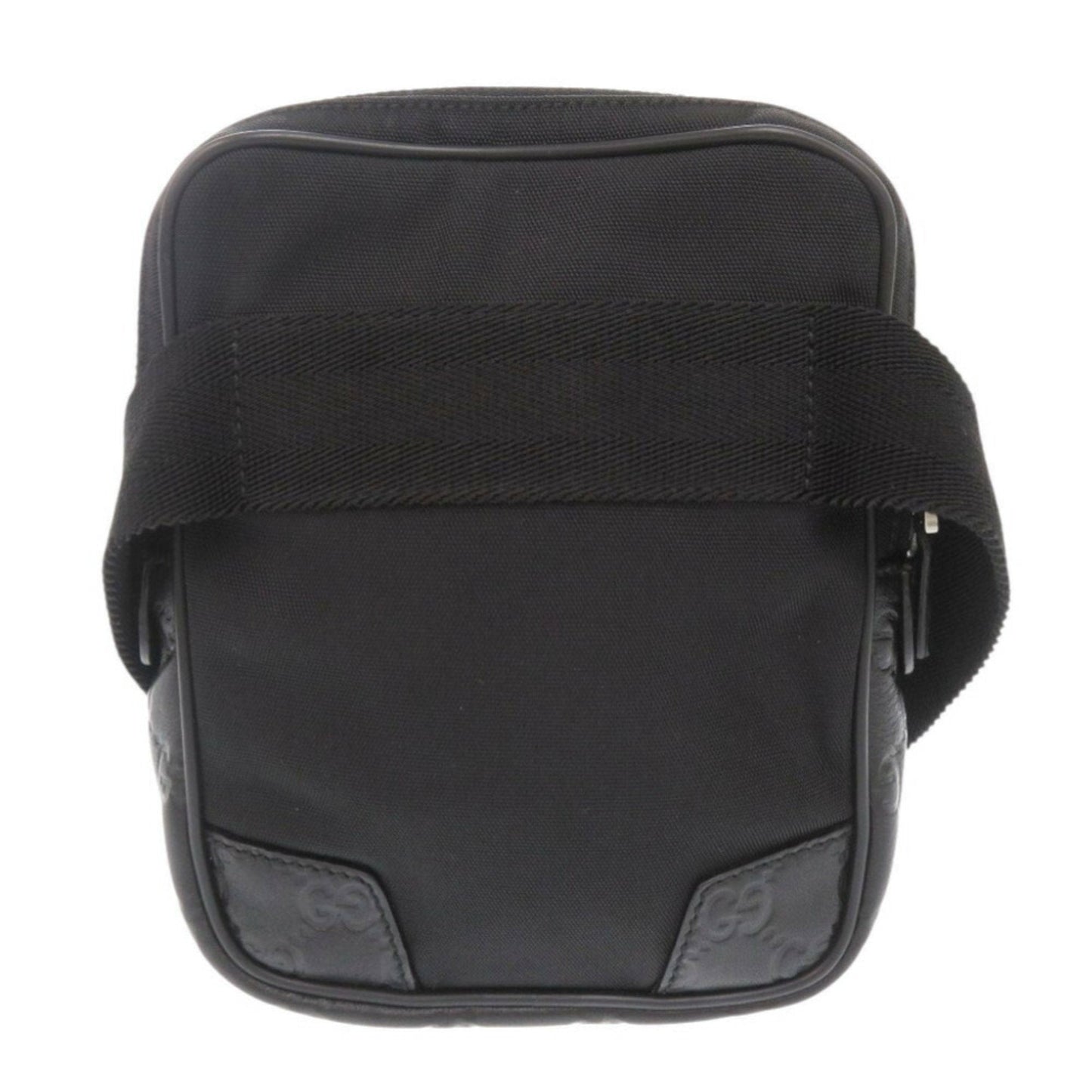 Gucci Black Nylon Gg Leather Fanny Pack Shoulder Bag