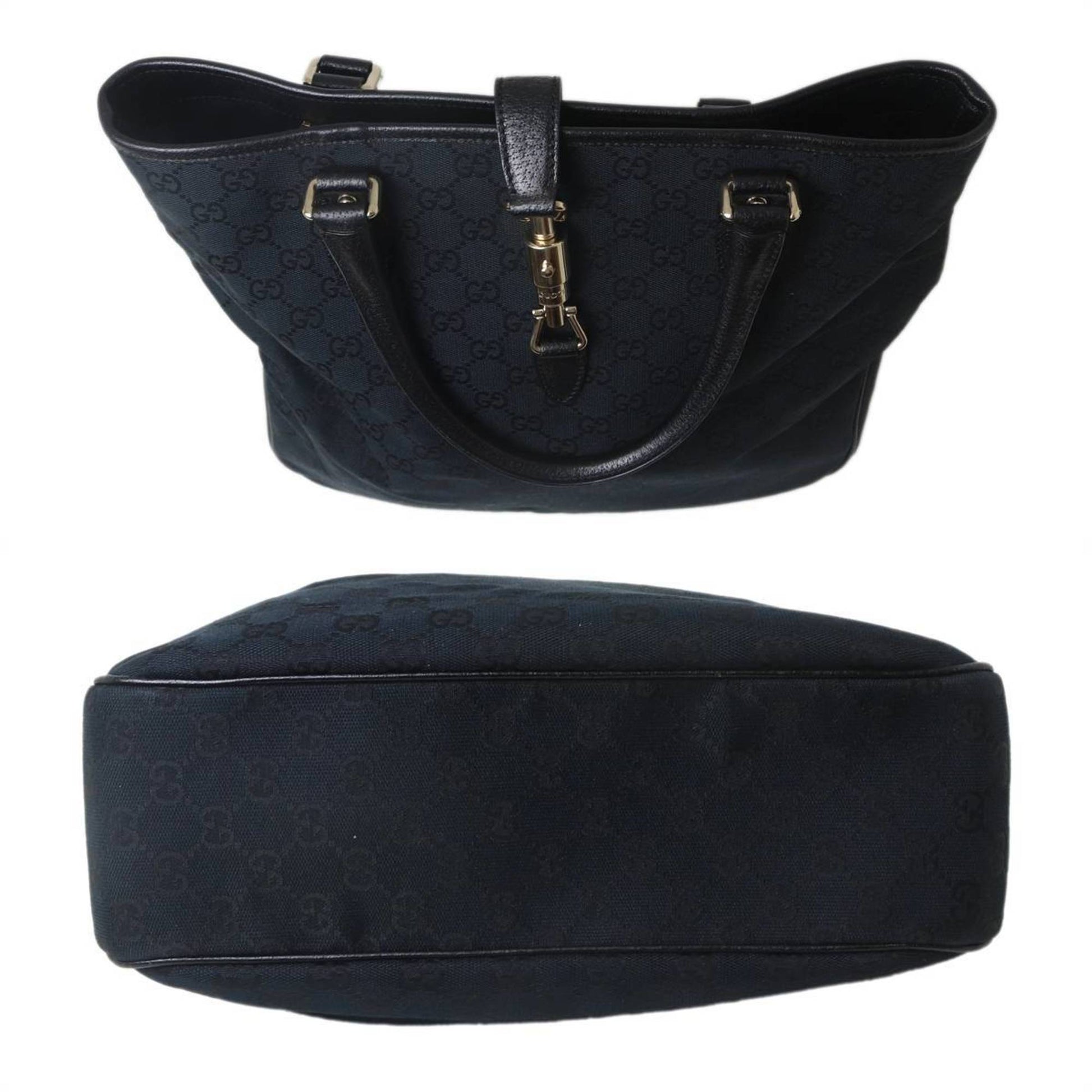Gucci Black Leather Tote Bag
