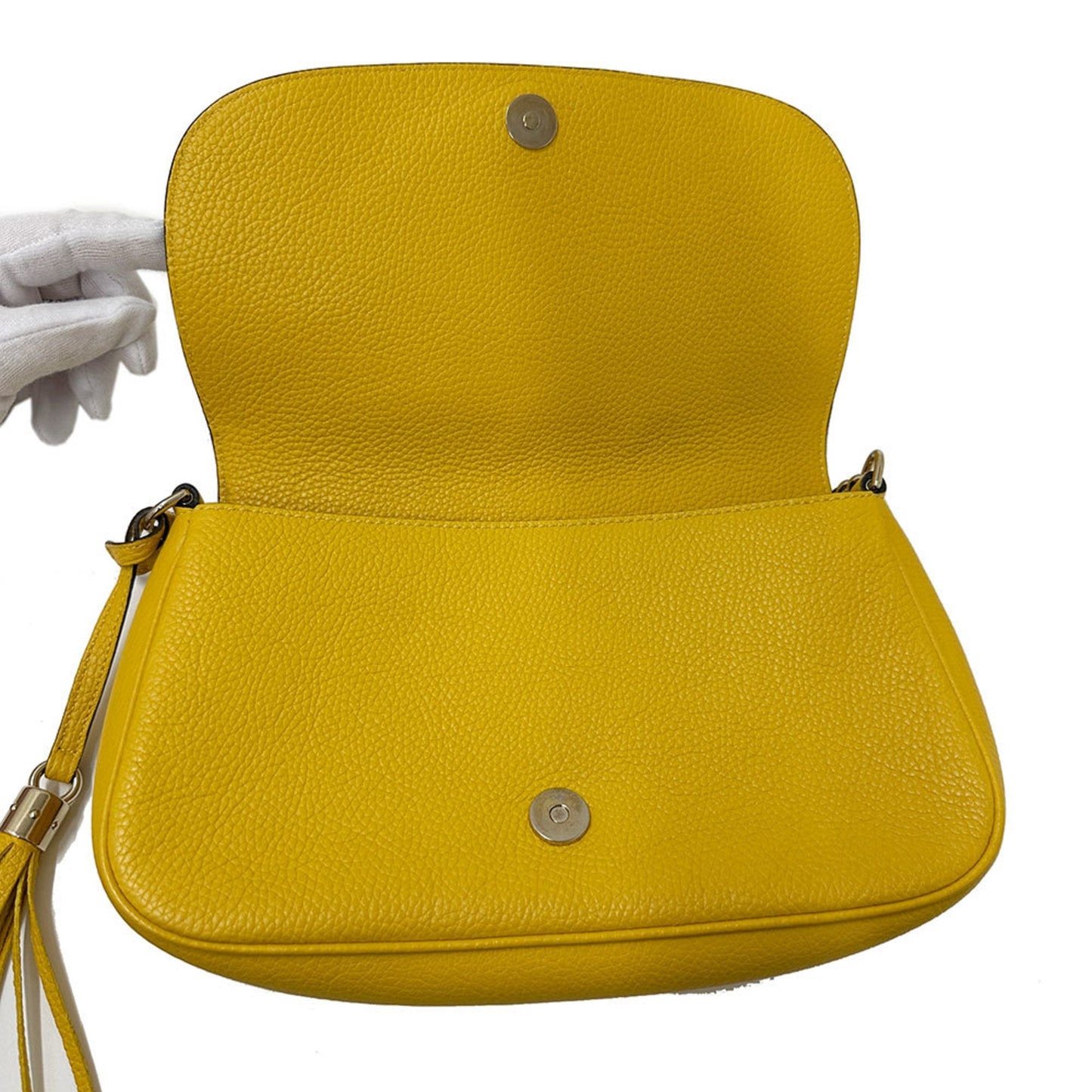 Gucci Soho Yellow Leather Shoulder Bag