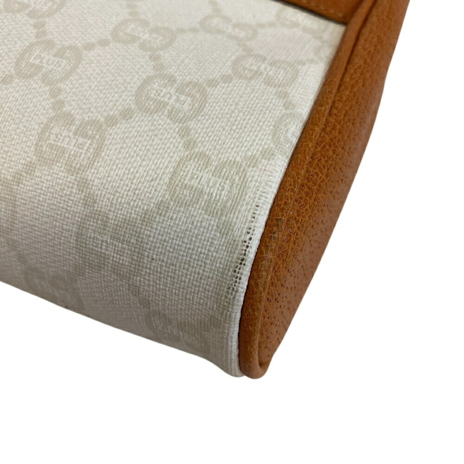 Gucci Gg Plus White Pvc Clutch Bag