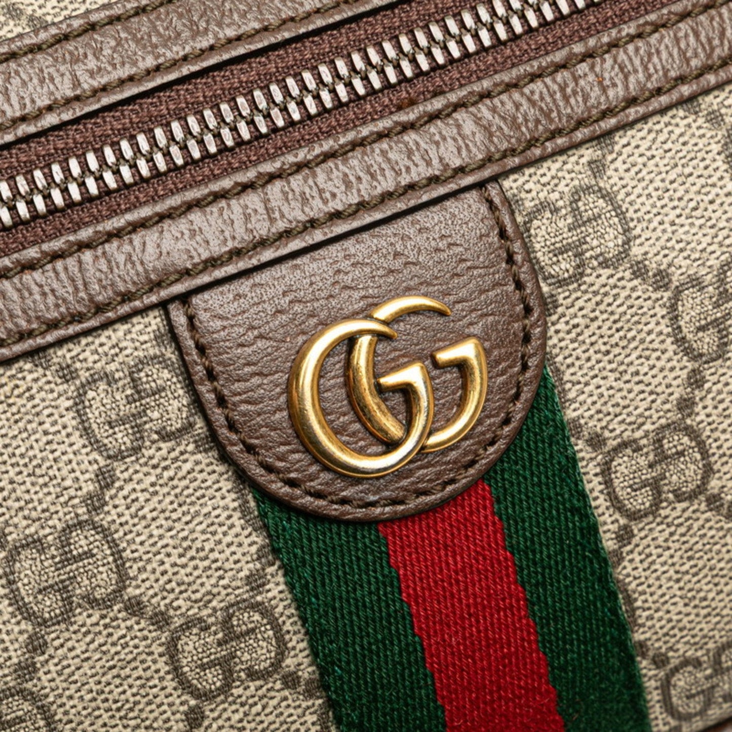 Gucci Beige Brown Pvc Leather Sling Bag
