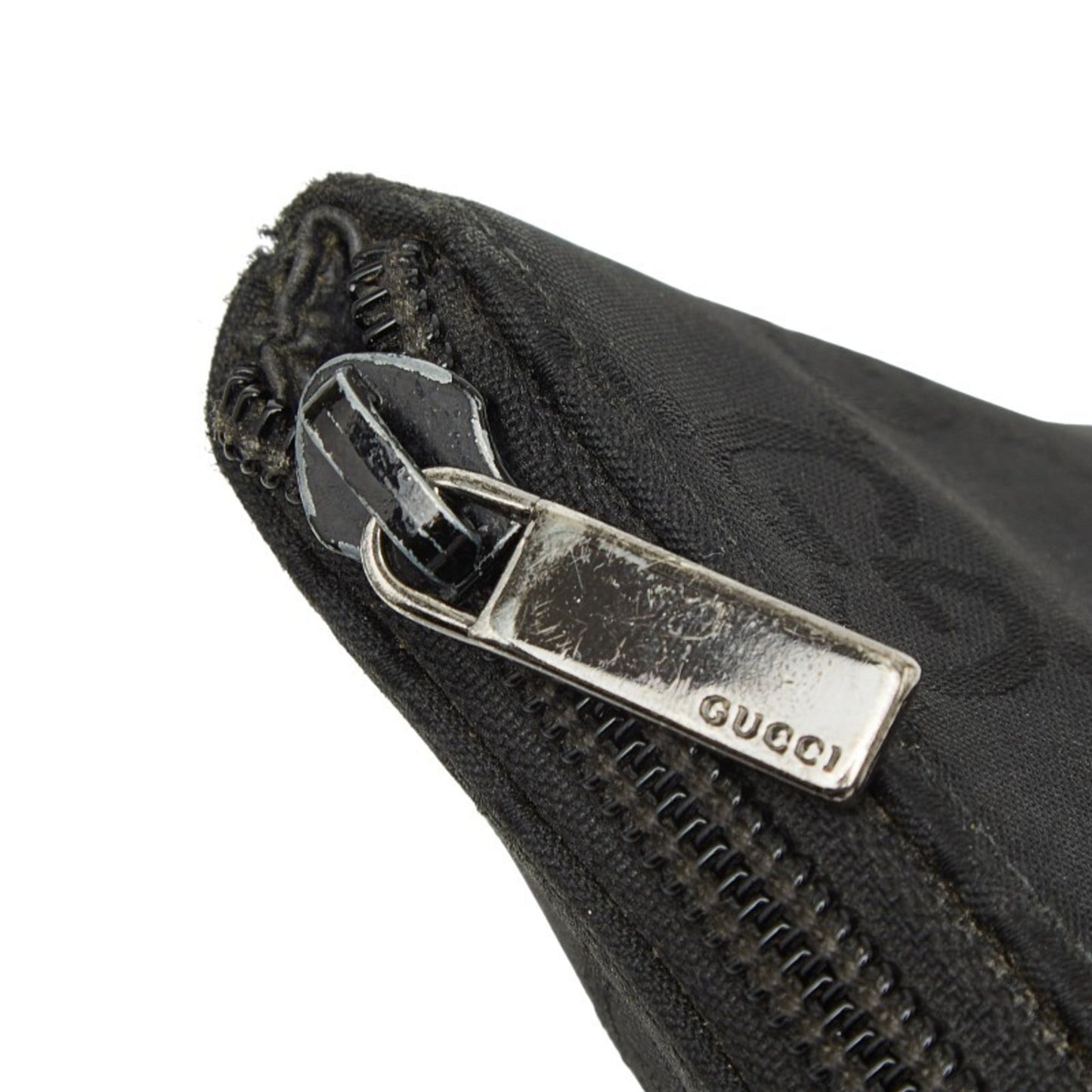Gucci Black Nylon Leather Pouch