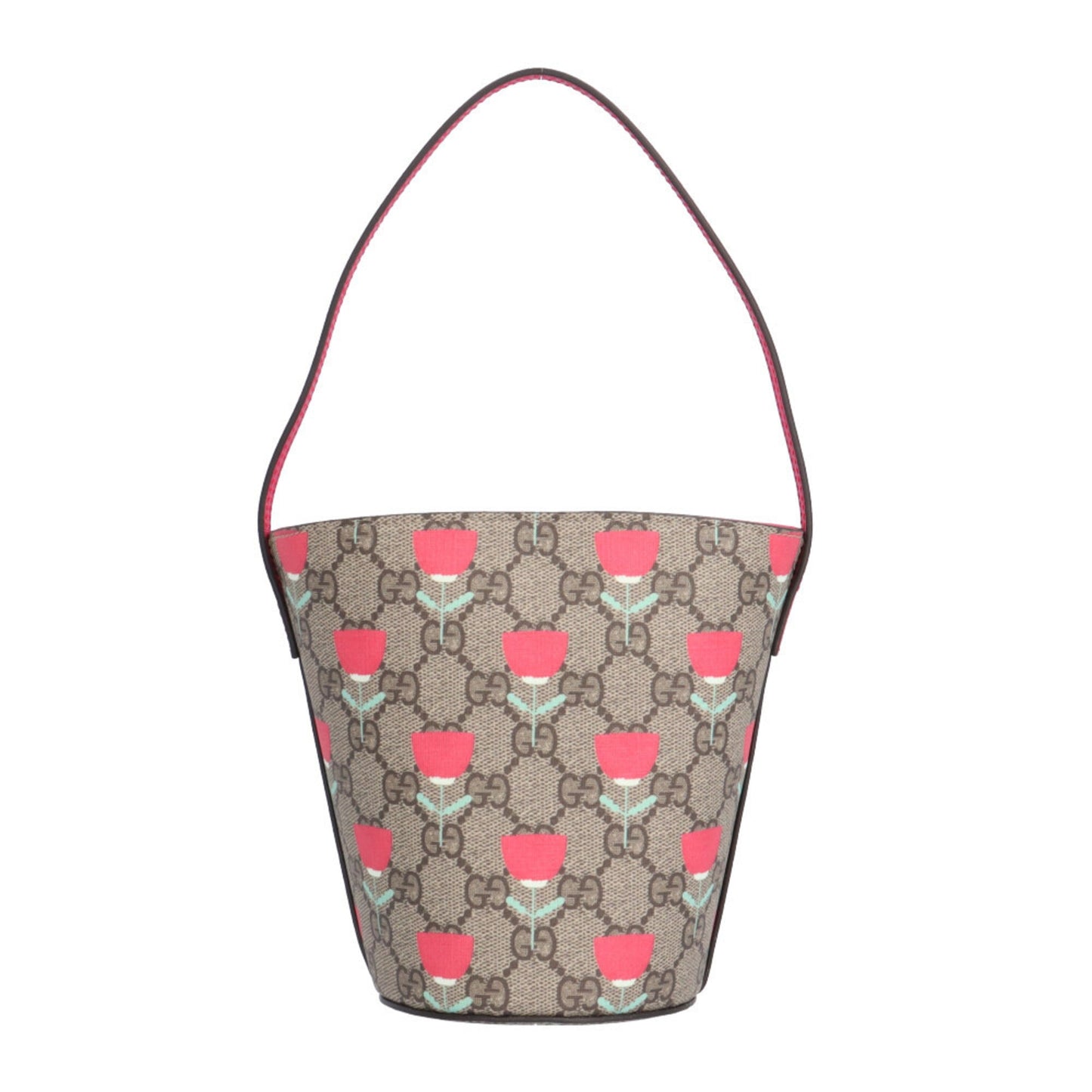 Gucci Beige Pink Gg Supreme Canvas Handbag
