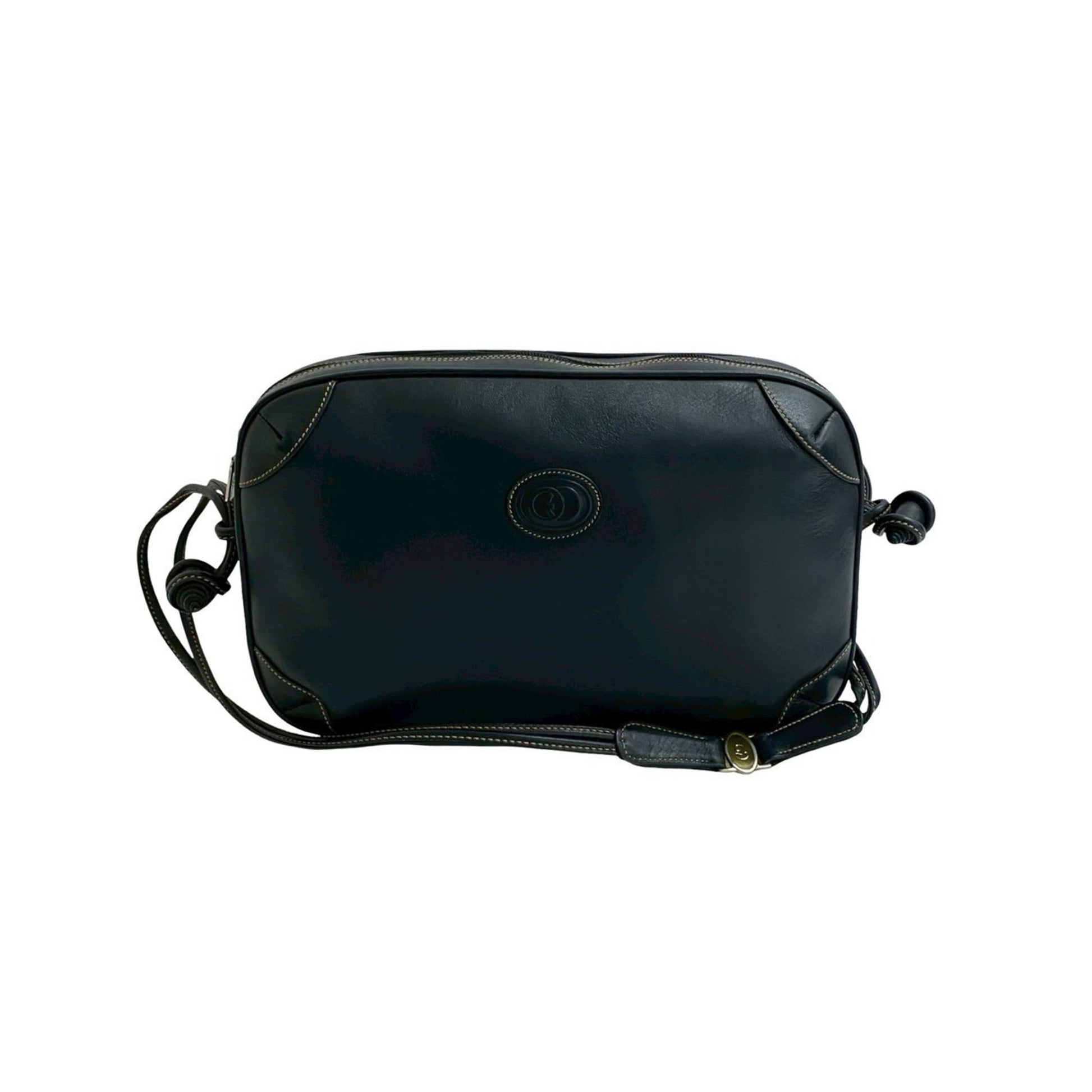 Gucci Navy Leather Pochette Shoulder Bag