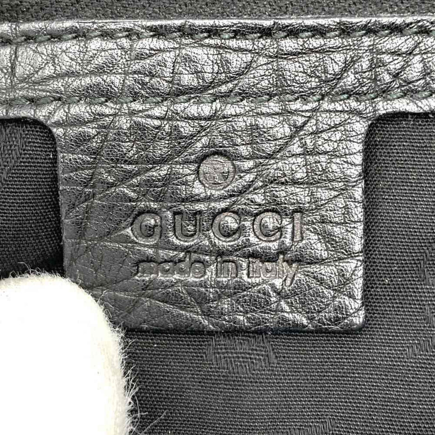Gucci Black Bamboo Leather Handbag Shoulder Bag